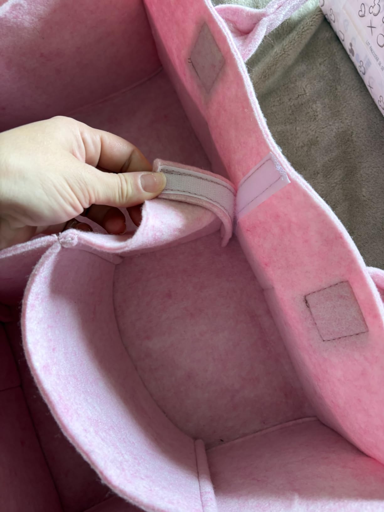 Cute Castle 2 Pack Diaper Caddy Organizer - Portable Baby Caddy Organizer with Handle, Nursery Storage Bin and Car Organizer for Girls, Boys - Baby Gift Basket - Grey customer photo 1