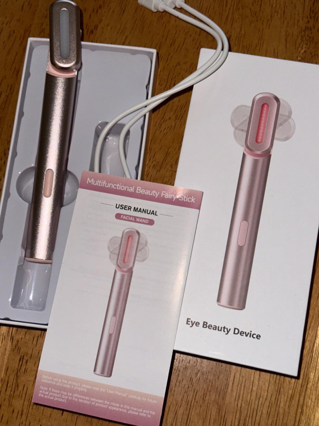 4-in-1 Light-Therapy-Wand,Red Light Therapy for Face and Neck - Microcurrent Facial Device for Anti-Aging - Face & Eye Massager Skincare (2 Colors led Light) customer photo 2