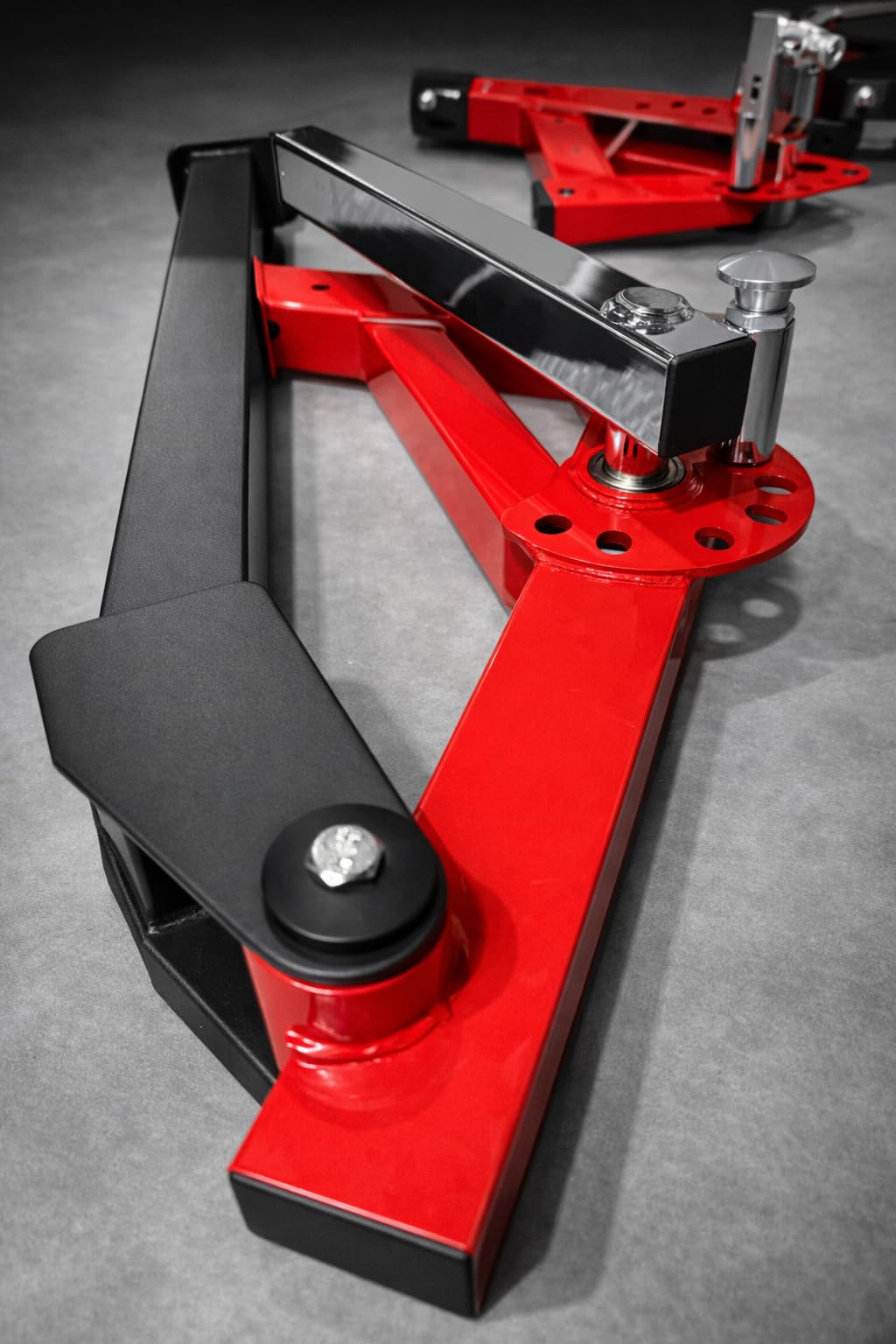 GMWD Leg Extension and Curl Machine, Single Leg Extension, Lying Leg Curl, Standing Leg Curl, Adjustable Leg Exercise Bench with Plate Loaded, Leg Machine Home Gym, Red customer photo 2
