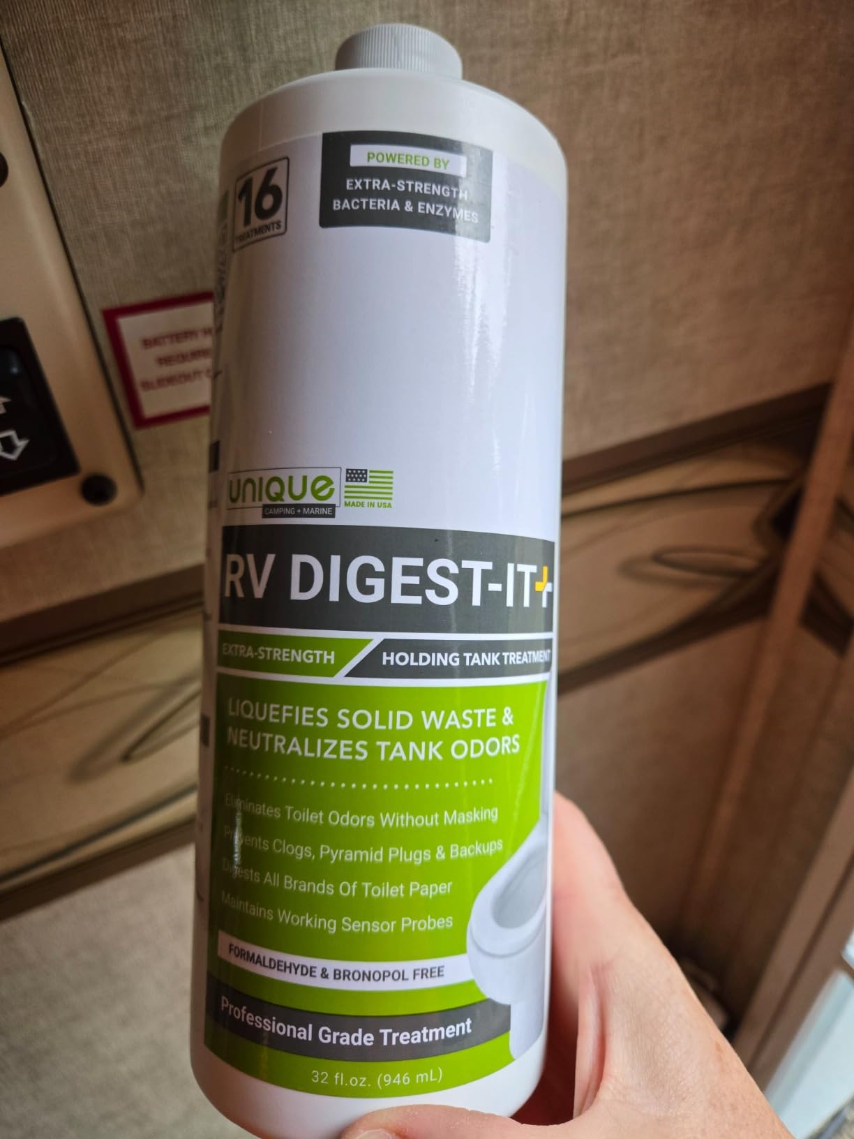 Unique RV Toilet Treatment, RV Digest-It Ultra Liquid, 32 Uses customer photo 1