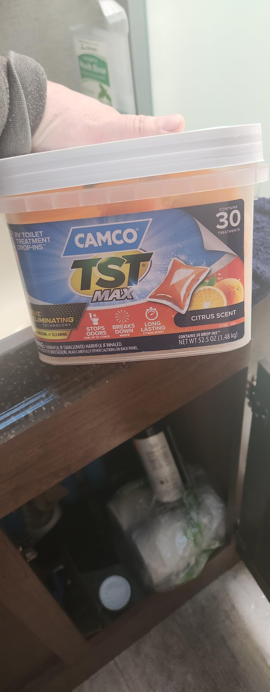 Camco TST PRO RV Toilet Treatment Drop-INs - New & Innovative Bio-Enzymatic Formula for Rapid RV Sewer Break Down - RV Black Tank Treatment - Fresh Pine Scent - Septic-Safe, 10-Pack (41770) customer photo 1