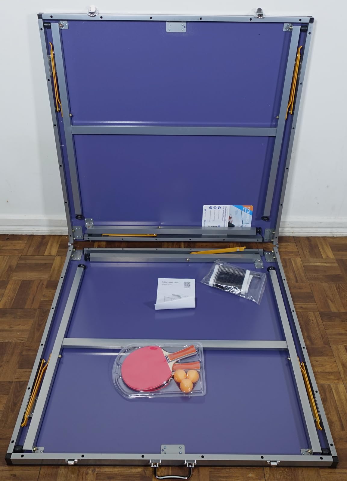 GarveeLife Professional Outdoor Table Tennis Tables,6x3FT Indoor/Outdoor Portable Ping Pong Table Game with Net for Adults/Teens,2 Table Tennis Paddles and 3 Balls customer photo 1