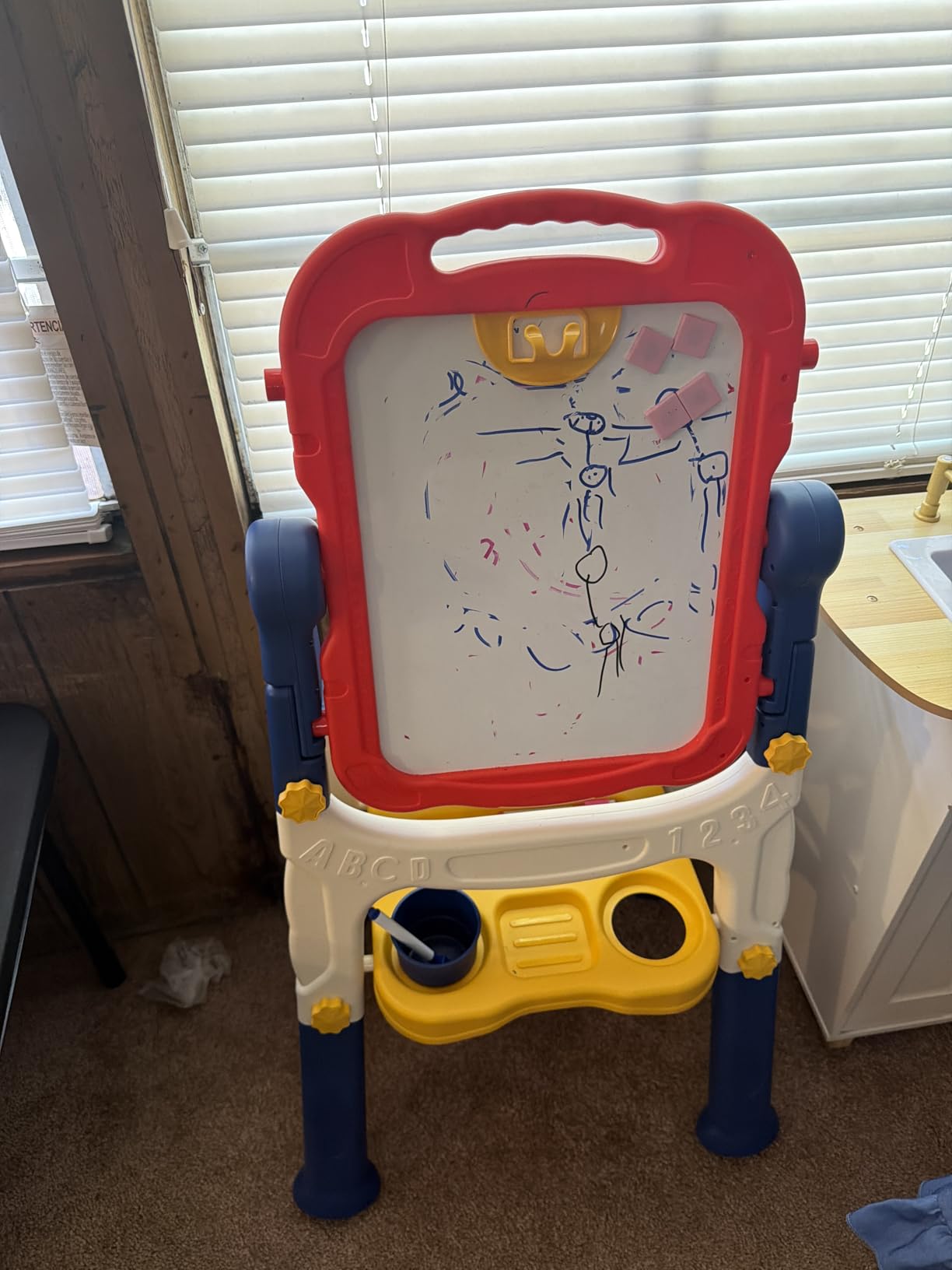 Kids Easel Toddlers Double-Sided Drawing Board Toys 3 4 Year Birthday Gifts customer photo 2