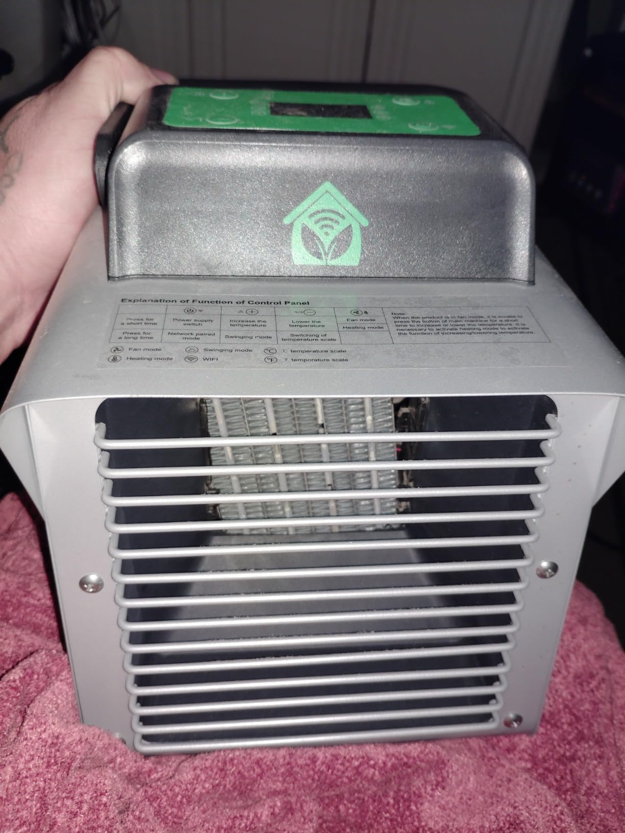 1500W Greenhouse Heater with Thermostat WIFI APP, Heater for Outdoor Greenhouse Green House with APP Remote Control Portable Smart Electric Heat for Green Plants customer photo 2
