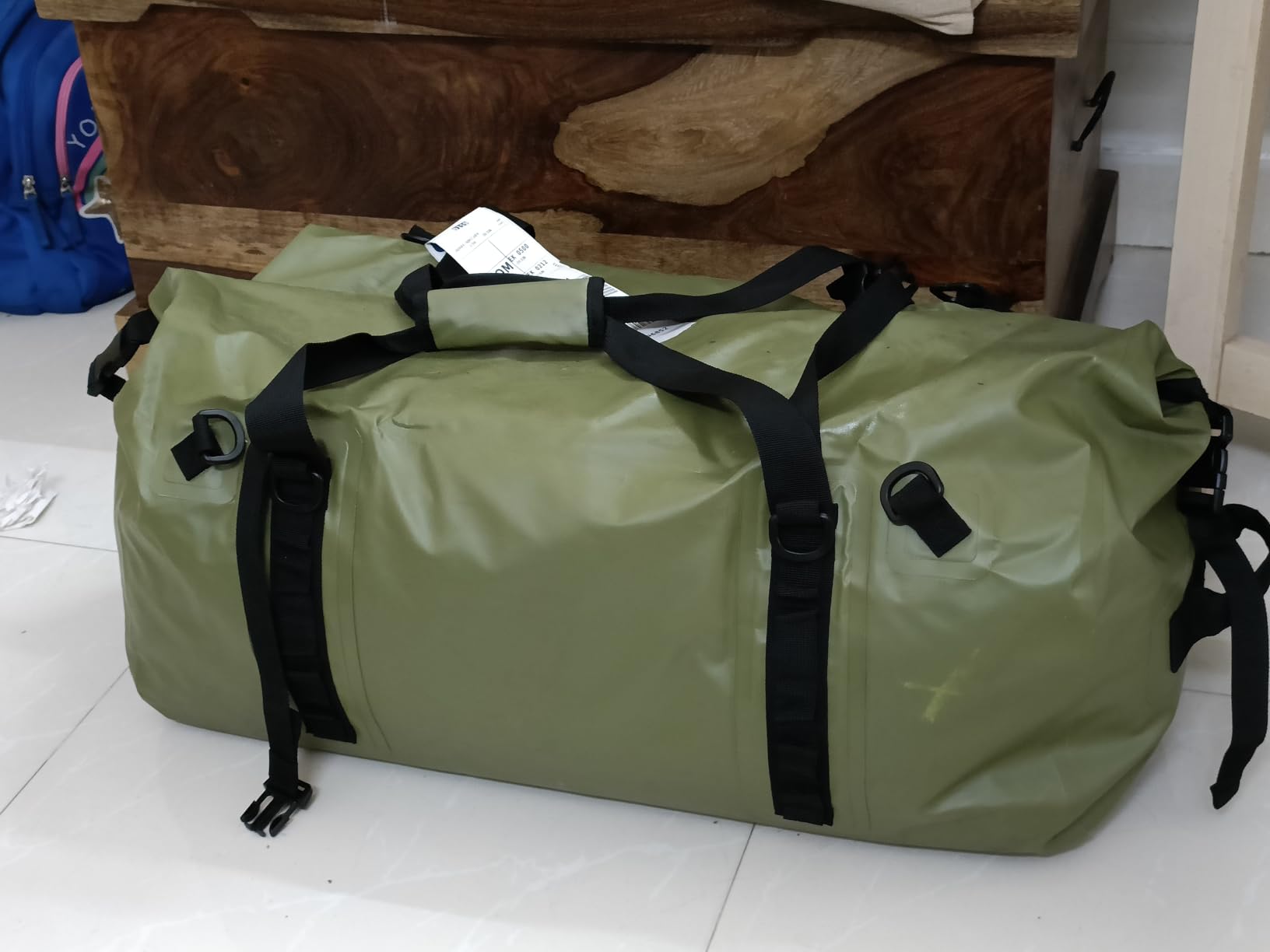80L Dry Bag Large Waterproof Bag Roll-Top Heavy Duty Fishing Duffel Bag with Durable Straps & Handles for Kayaking Paddle boarding Boating Rafting Fishing customer photo 2