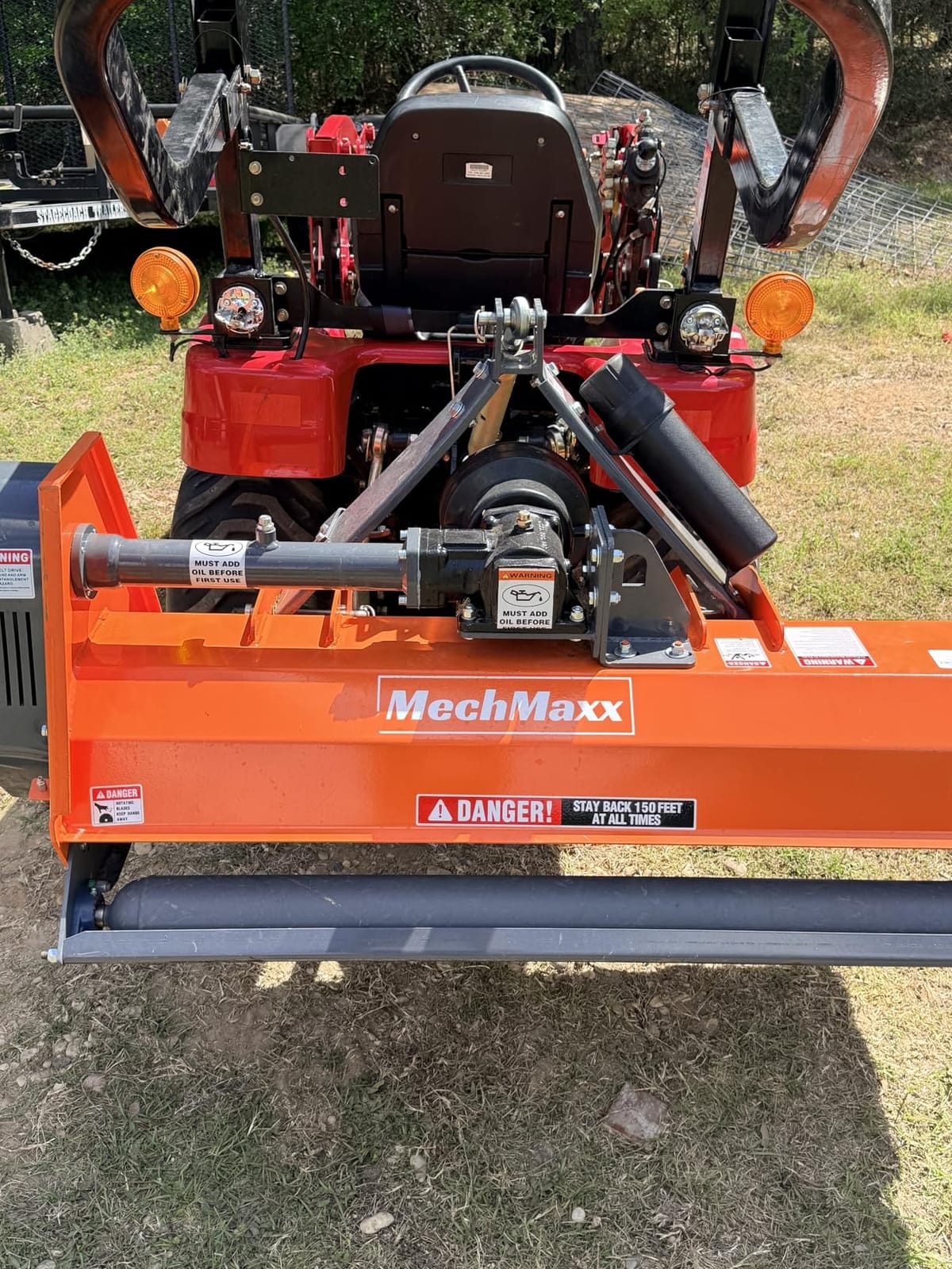 MechMaxx 48'' inch PTO Powered 3 Point Light-Duty Tractor Flail Mower,15-35hp, CAT 1, 20pcs Hammer,Not Suitable for Quick Hitch Units,Model EFS48 Orange customer photo 1