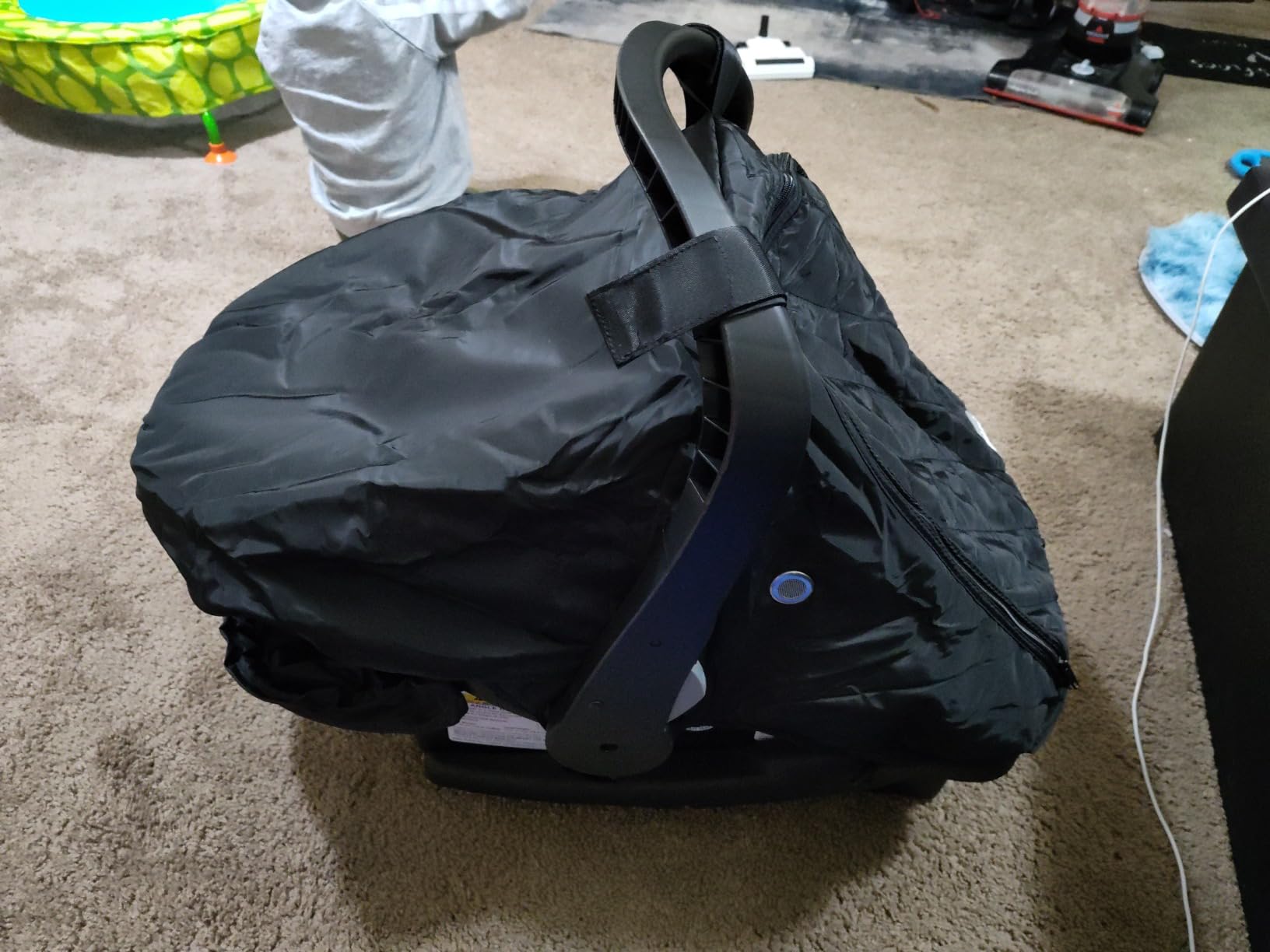Orzbow Winter Car Seat Cover Baby - Waterproof Carseat Canopy, Black customer photo 2