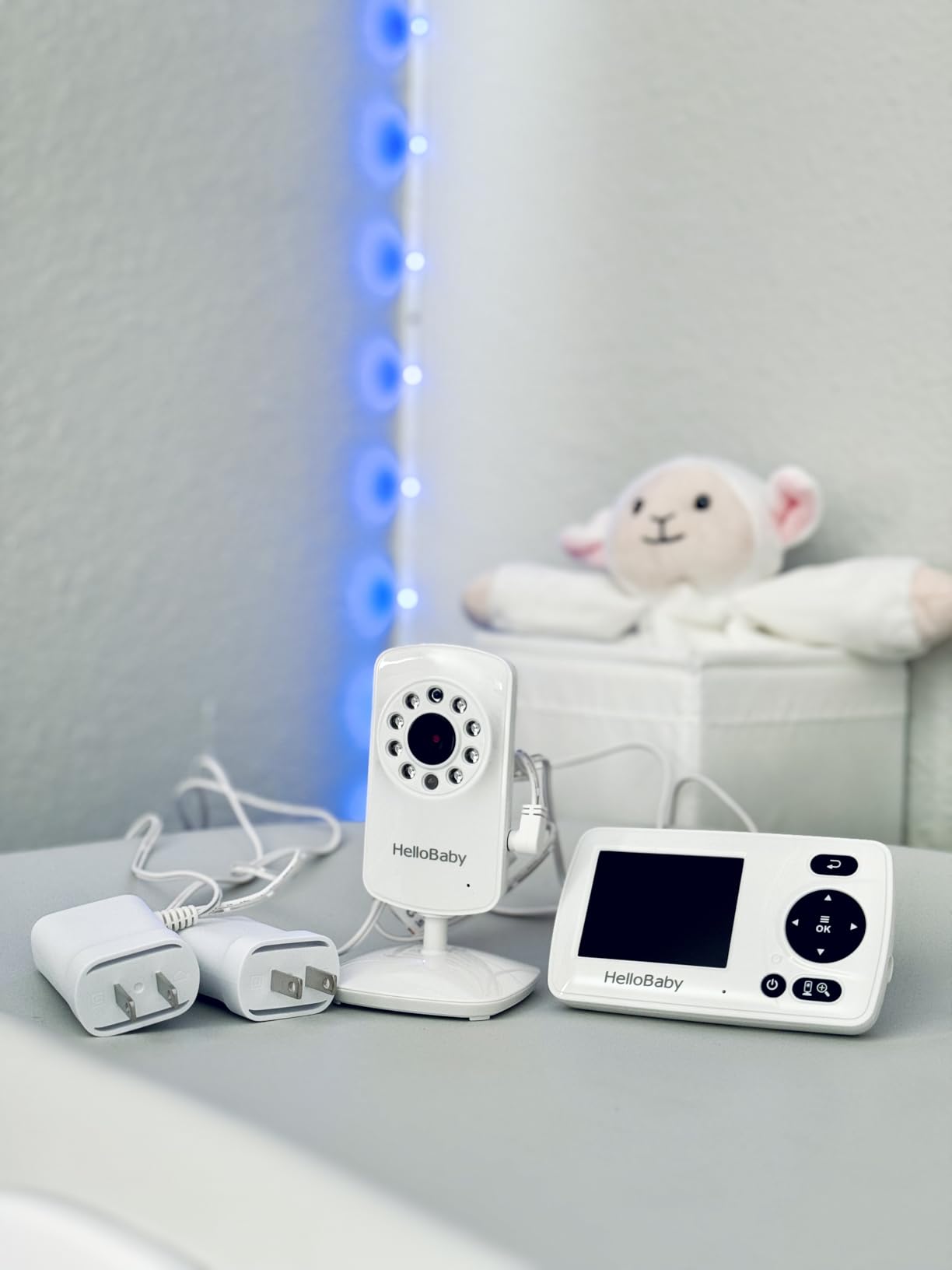 HelloBaby Monitor with 2 Cameras, 2.4'' Portable Travel Screen Baby Monitor No WiFi, 1000ft Long Range Video Baby Monitor, Night Vision, VOX Mode-Power Saving, Baby Safety Camera,for Baby/Pet/Elder customer photo 2