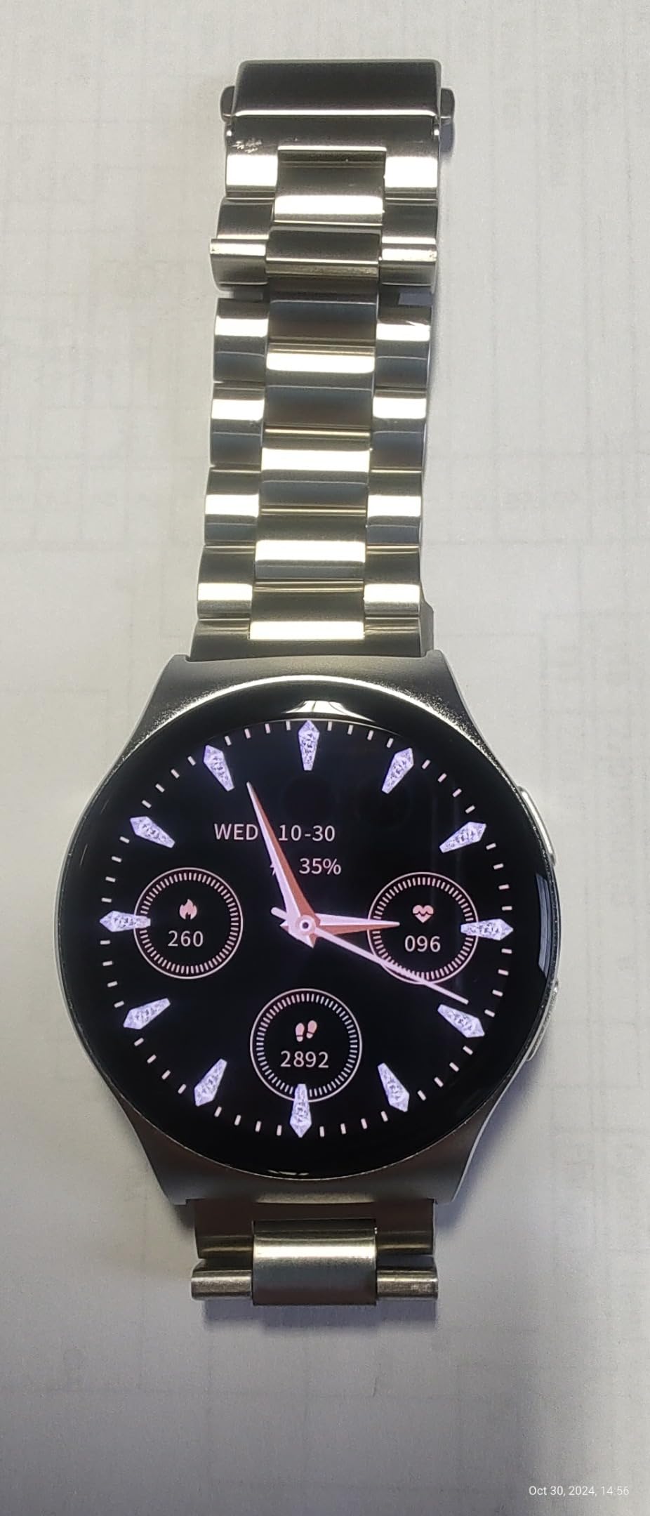 Motorola Moto Watch 120 - Premium Bluetooth Smartwatch with AMOLED Display, 10-Day Battery, Heart Rate & SpO2 Tracking, Fitness & Health Monitoring, Compatible with Android and iPhone - Silver customer photo 1