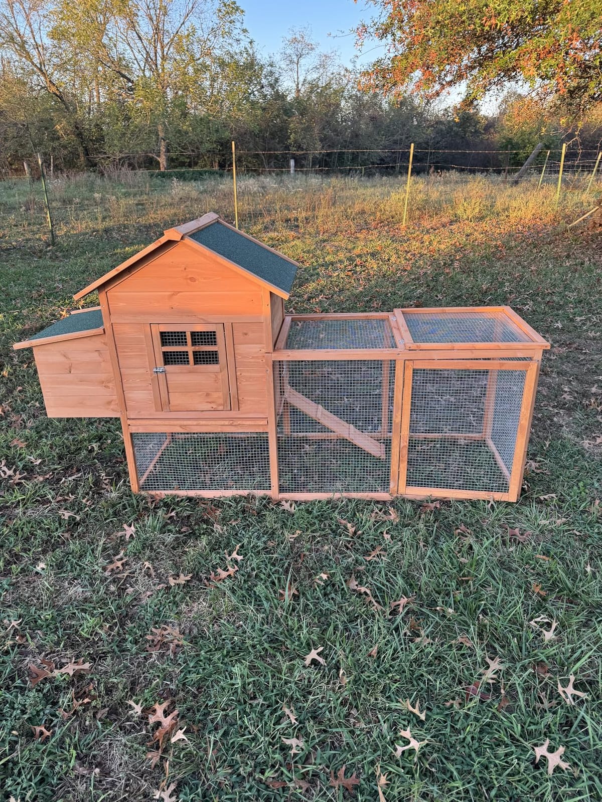 Outdoor Chicken Coop for 2-4 Chickens Wooden Hen House with Nesting Box customer photo 2