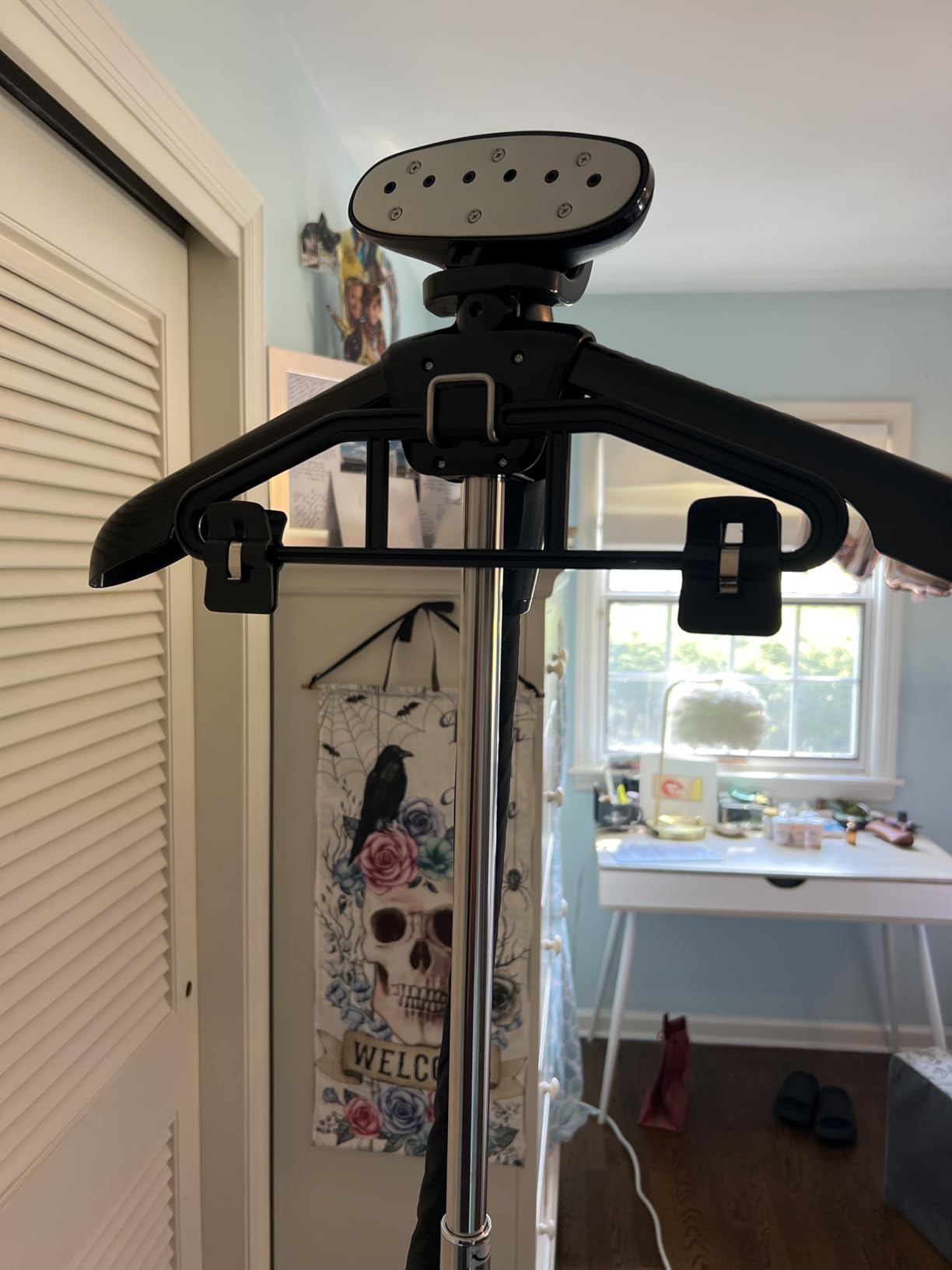 Steamer for Clothes, Jenaely 1500W Standing Garment Steamers, 35s Fast Heat-up, 80 Mins of Continuous Powerful Steam with 2.8L Water Tank, Pants Clip & Children's Clothing Hanger customer photo 2