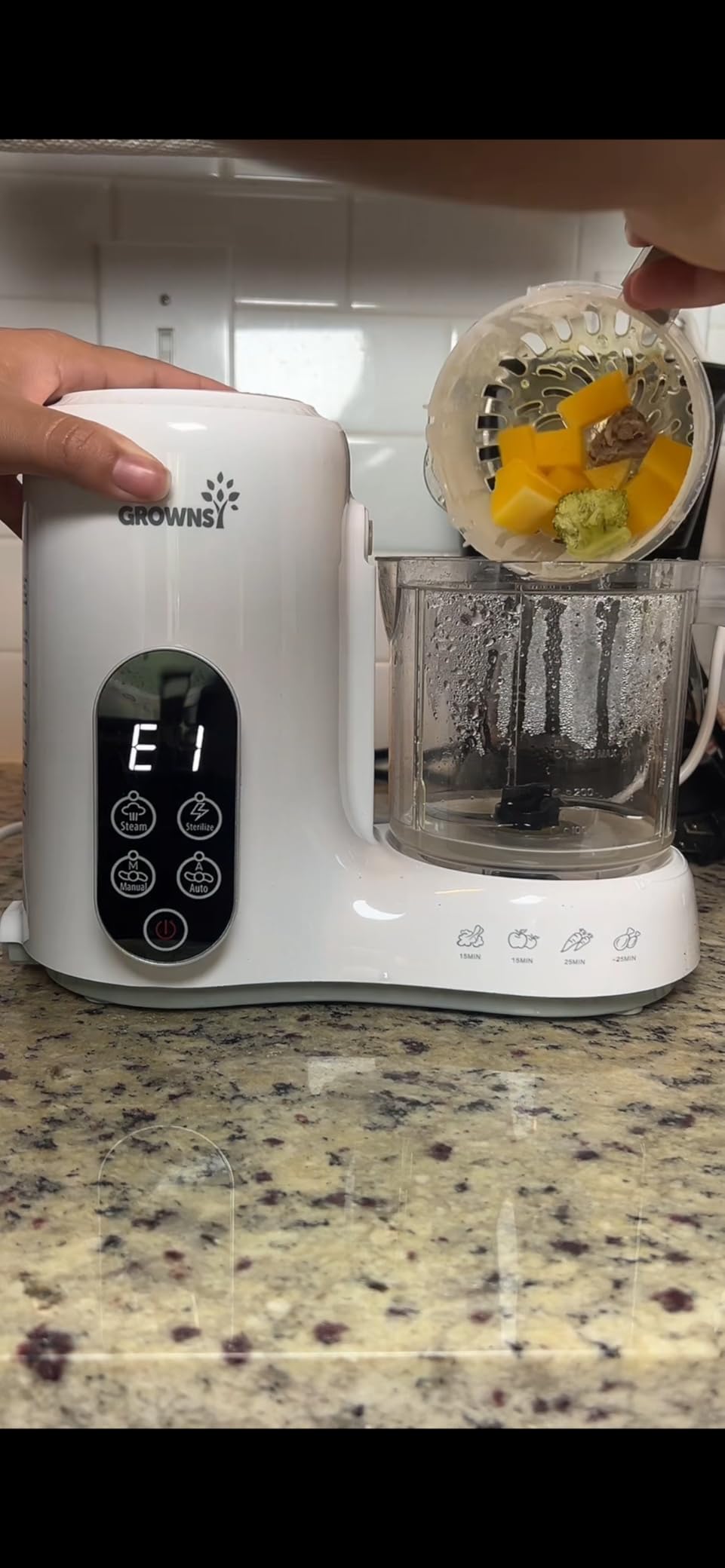 Grownsy Baby Food Maker, Steamer & Blender Baby Food Processor, White customer photo 2