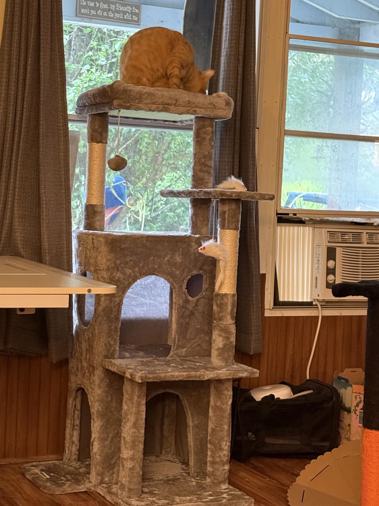 Globlazer Cat Tree Tower for Indoor Cats Large Adult, FC50, Light Grey customer photo 2