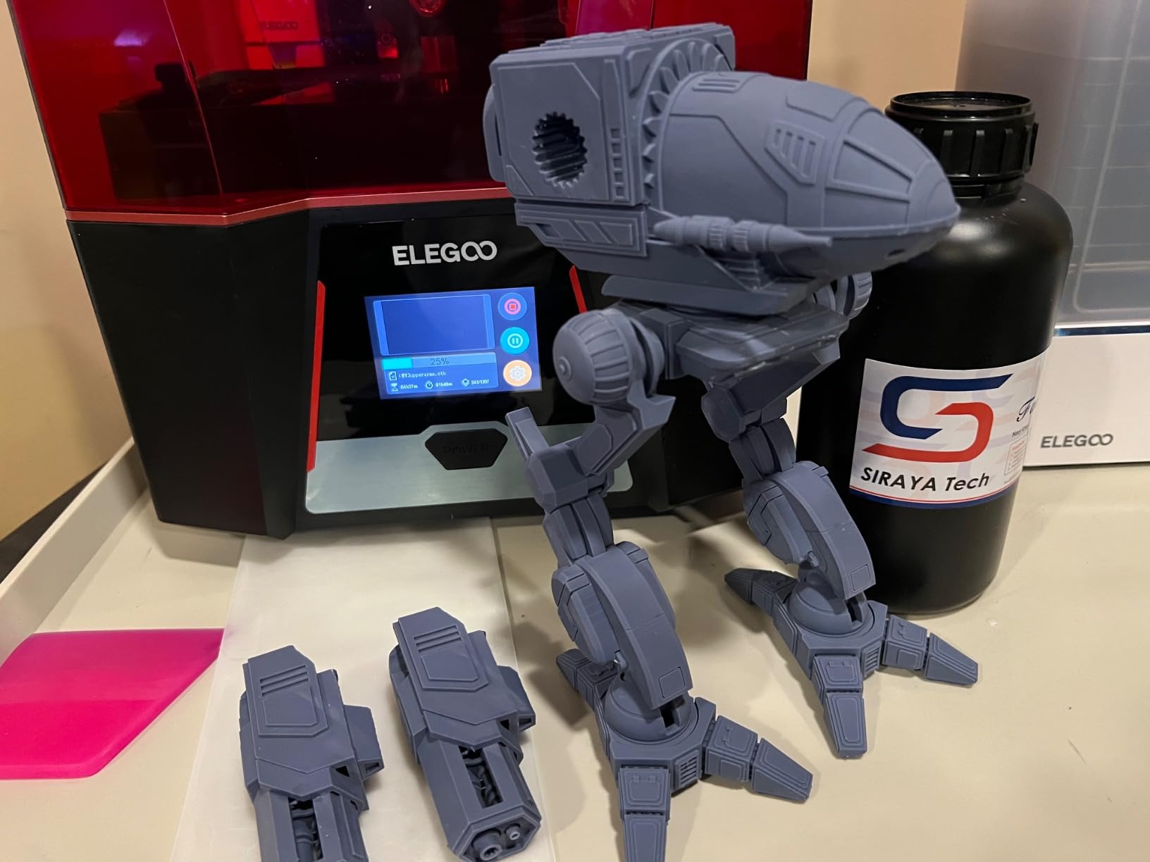 Siraya Tech Tenacious Flexible 3D Printer Resin, Navy Grey, 1kg customer photo 2