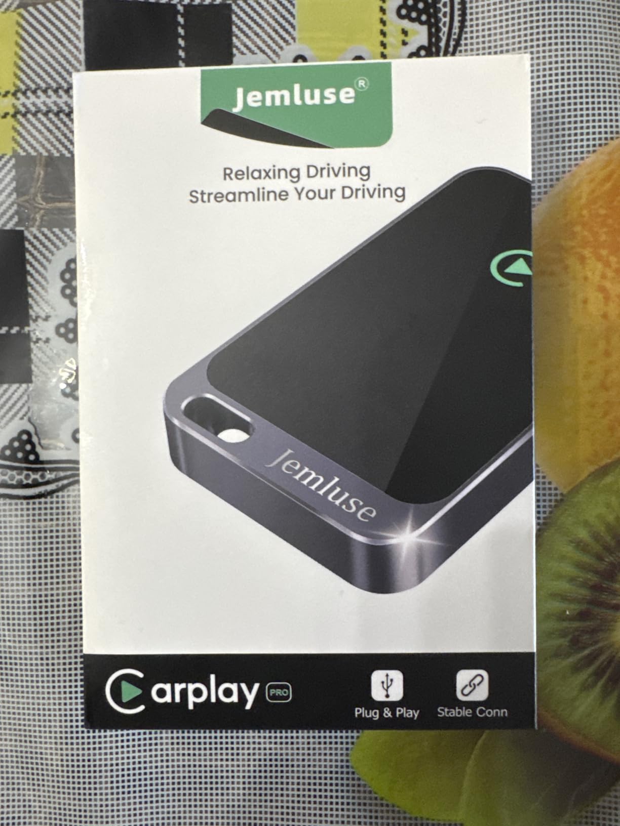 Jemluse Wireless CarPlay Adapter for Apple iPhone - Multi-User Seamless Connection for Convert Wired to Wireless Car Play Adapter - No Latency from iOS 10+ to Screen w/USB C (Gray) customer photo 1