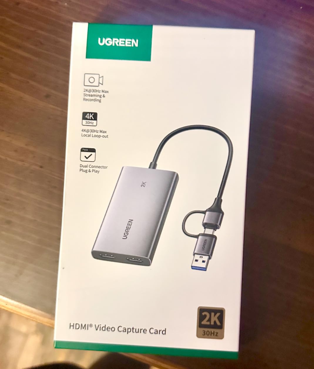UGREEN 4K@30Hz Loop Out HDMI Capture Card for 2K 30FPS 1080P 60FPS USB 3.0 | 2K@30Hz Record for Video Capture Card for Streaming Gaming with Low Latency Compatible with Switch 2 PS5 Xbox PC Mac customer photo 2