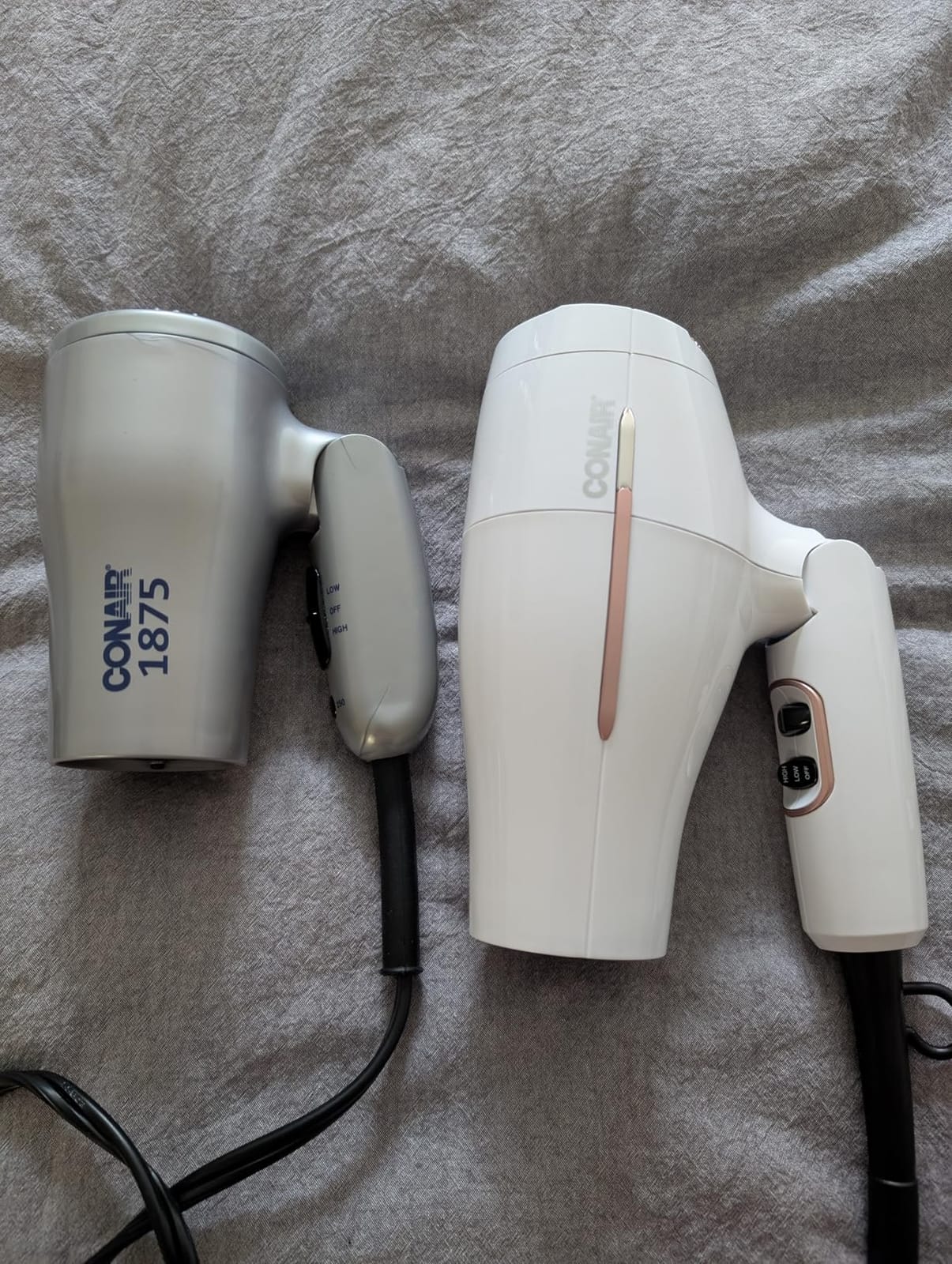 Conair Worldwide Folding Handle Hair Dryer with Concentrator & Diffuser, 1875W Travel Blow Dryer with Smart Voltage Technology, Ionic Conditioning Fights Frizz, 3 Heat & 2 Speed Settings, Purple customer photo 2