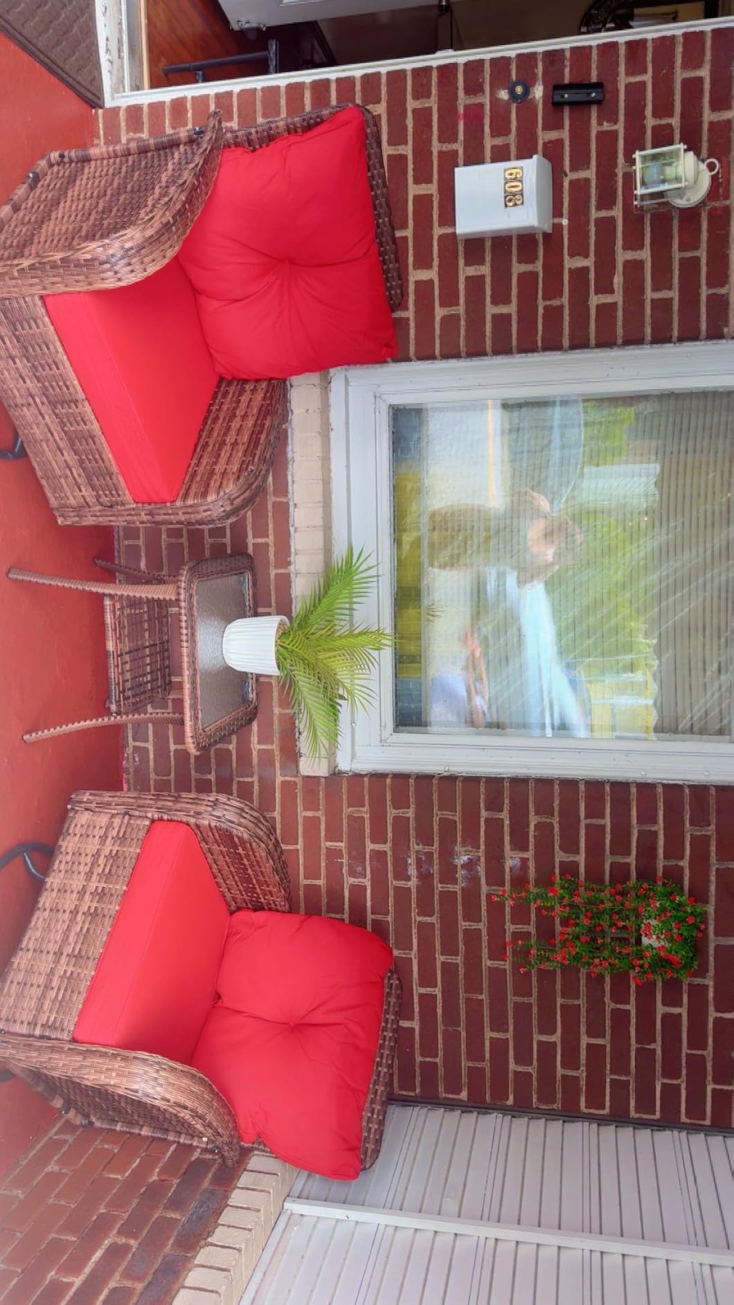 wildformers Luxury Outdoor Swivel Wicker Glider Patio Chairs with Table Set customer photo 1