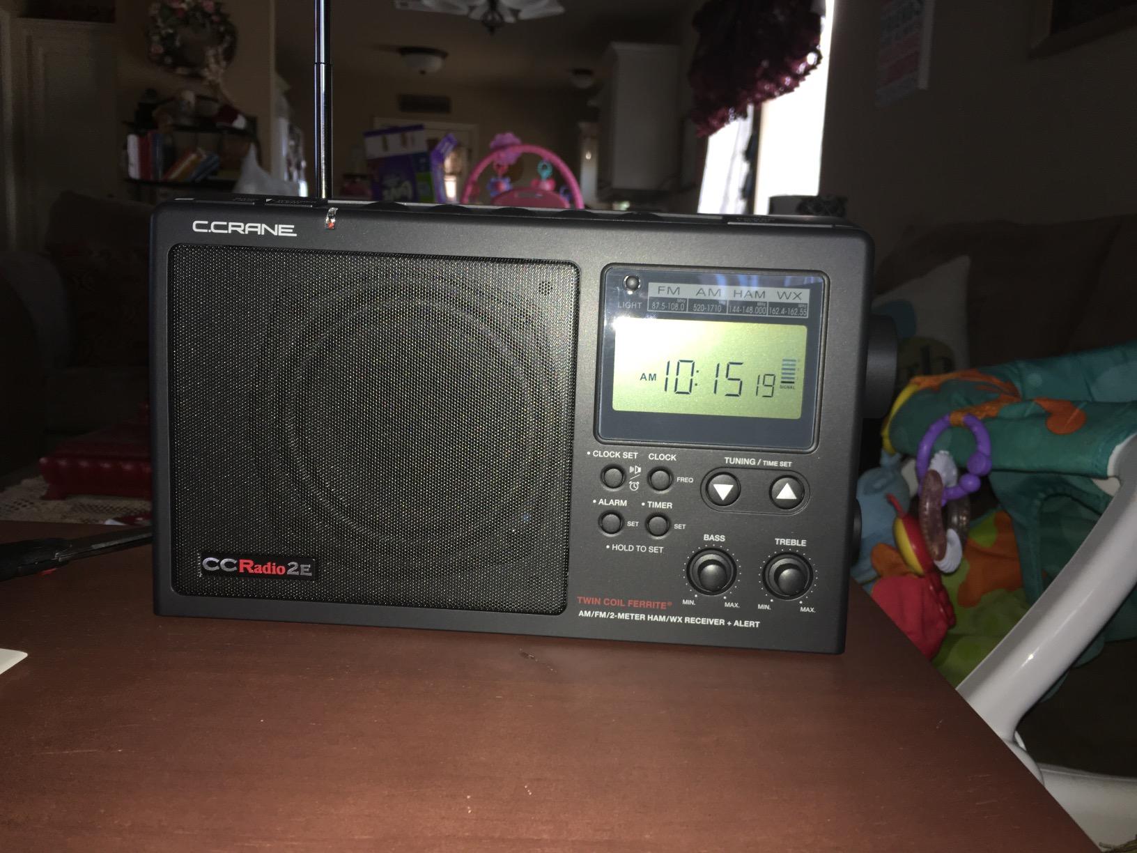 C. Crane CCRadio Solar with Bluetooth Receiving, Emergency Crank NOAA Weather AM/FM– Multi Powered Radio - Built in LED Flashlight and Cellphone Charger customer photo 1