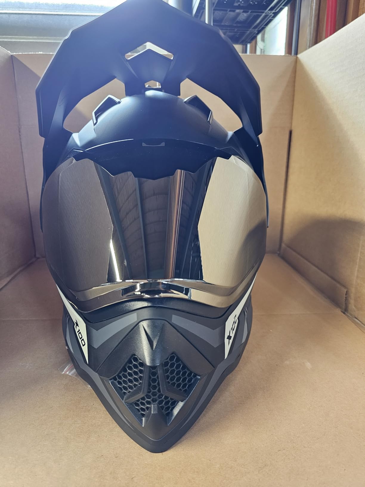 Orthrus Dual Sport Adventure Motorcycle Helmet DOT Certified for Adults, UV Protected Dual Visor & Intercom Slot, ATV UTV Dirt Bike Snowmobile Off Road Helmets customer photo 1