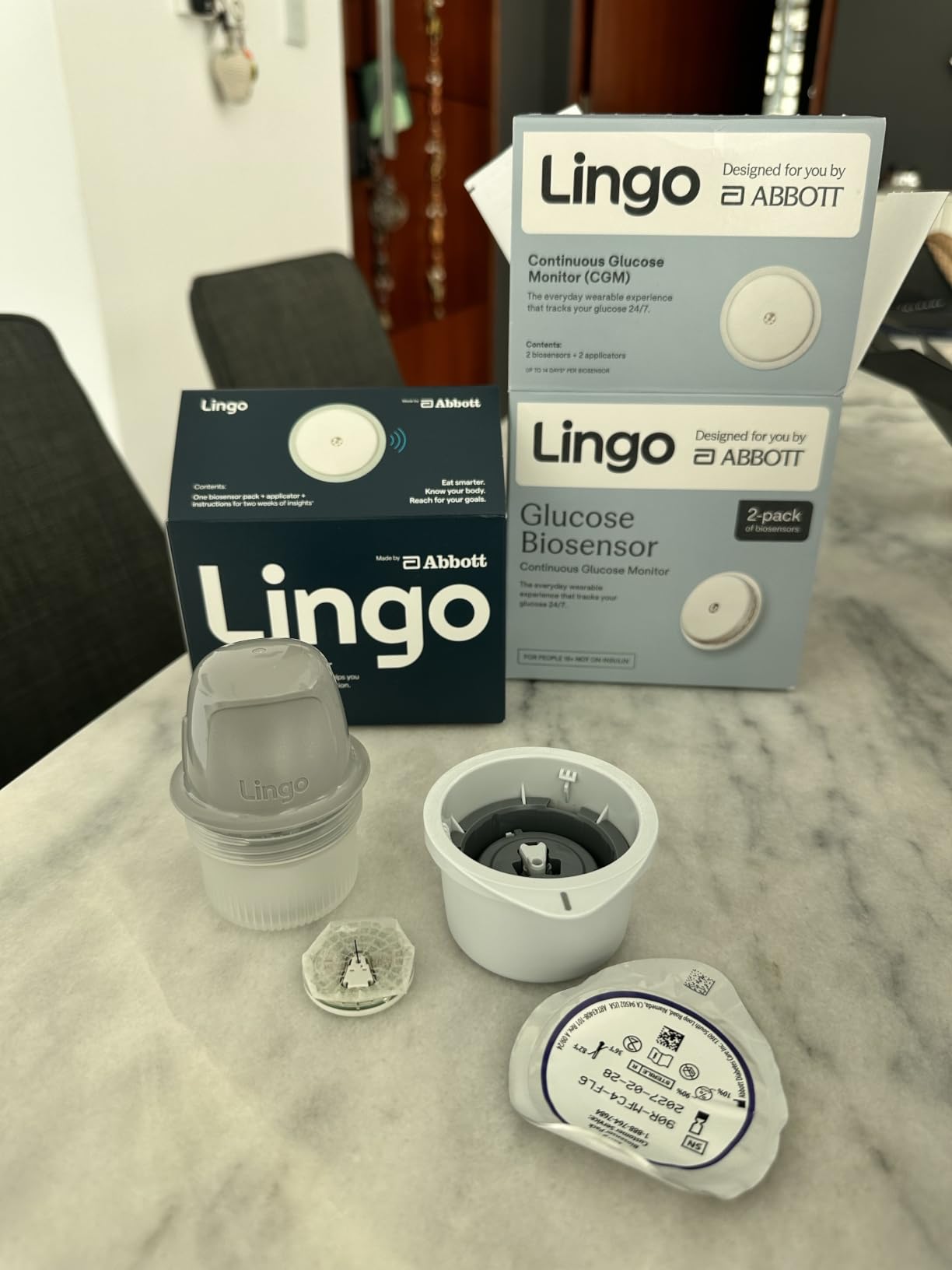 Lingo Continuous Glucose Monitor (CGM). 24/7 Glucose Tracking | By Abbott. Optimize Your Nutrition with Real-time Data & Insights. 1 biosensor lasts up to 14 days*. iOS & Android. US Only customer photo 2