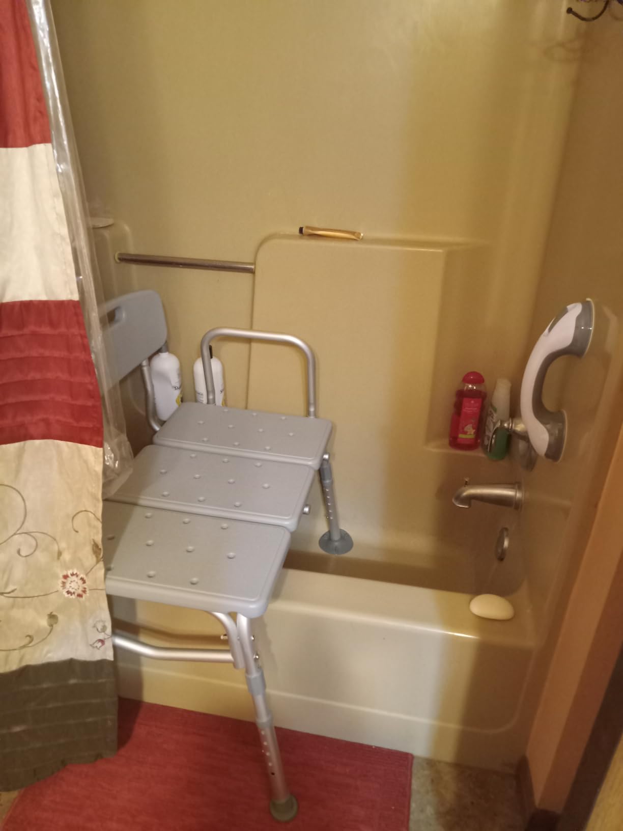 HOMLAND Tub Transfer Bench with Backrest for Bathtub, Height Adjustable customer photo 1