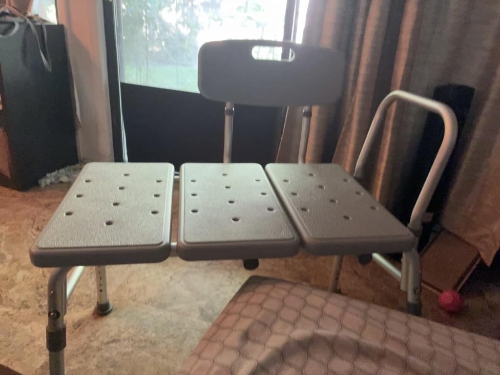 HOMLAND Tub Transfer Bench with Backrest for Bathtub, Height Adjustable customer photo 2