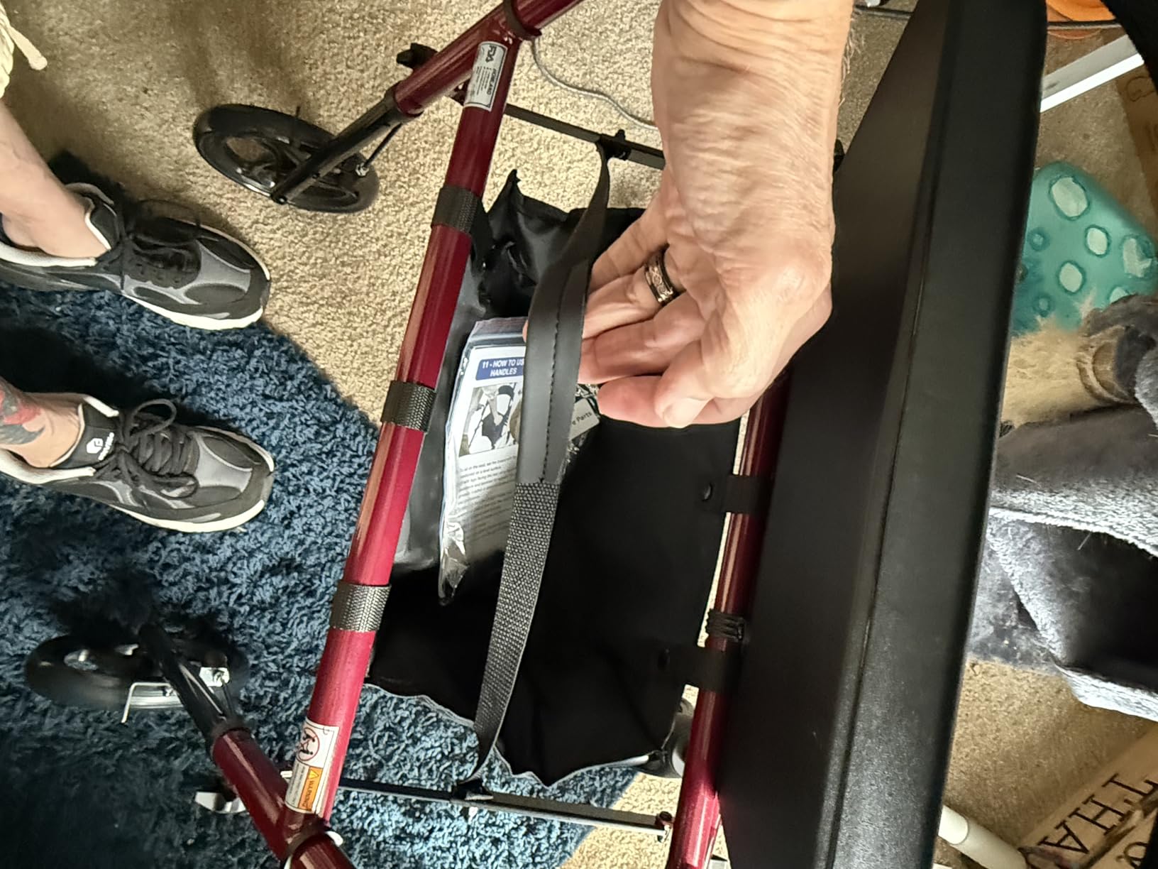 HOMLAND Upright Walker with Seat for Seniors, Adjustable Padded Armsupport customer photo 1