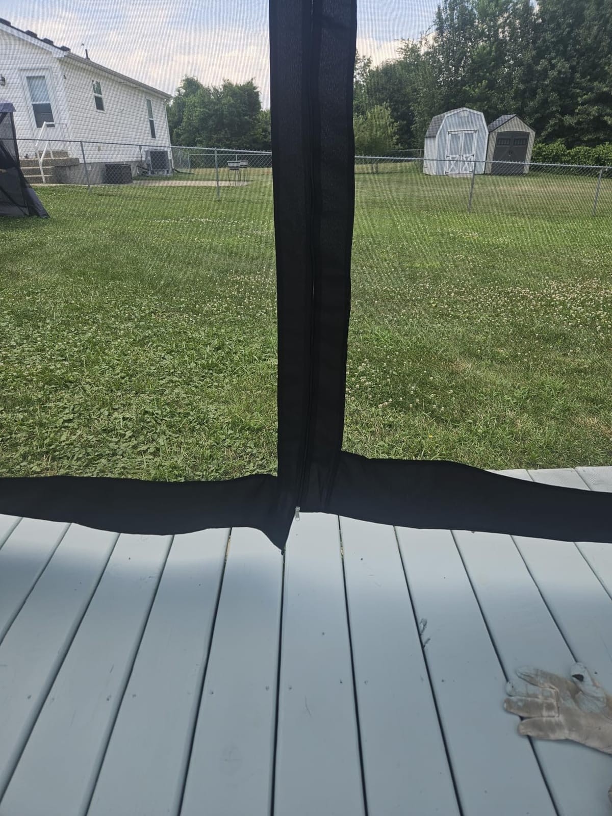VEVOR Gazebo Netting Replacement, Fit Most 10 x 12 x 7 FT Gazebo Curtain, Outdoor Garden Net, 4-Panel Sidewall Mesh Net, Patio Midge Netting with Double Zipper, Canopy Screen (Netting Only) customer photo 2