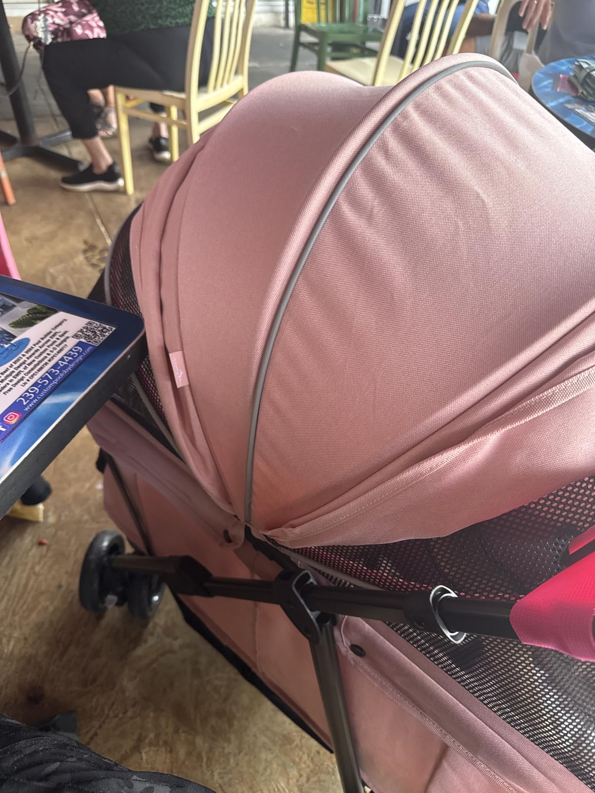 Dog Stroller for Large & Medium Dogs (20–132 lbs), for 2 Small Dogs | Pet Stroller, Extra Large Heavy Duty, Foldable & Ventilated, Pink or Navy customer photo 2