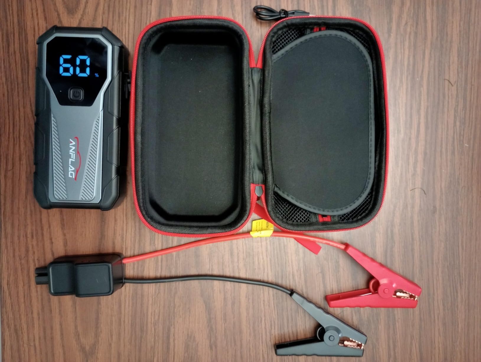 10-in-1 Car Jump Starter with Air Compressor, 8000A 160PSI Jump Starter Jump Box(All Gas/14L Diesel), PD65W Charging Battery Jumper Starter Portable Jumper Cable with 160W DC, Gloves, Lights customer photo 2