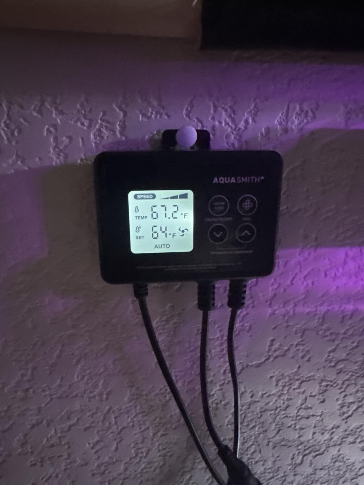 AQUASMITH Aquarium Chiller Fan,Fish Tank Cooler with Temperature Control,Minimum Setting 59℉,Auto Start/Stop,Refrigeration Effect 3-7℉,3-Speed Modes,for Axolotl Seawater Freshwater Coral Grass Tank customer photo 2