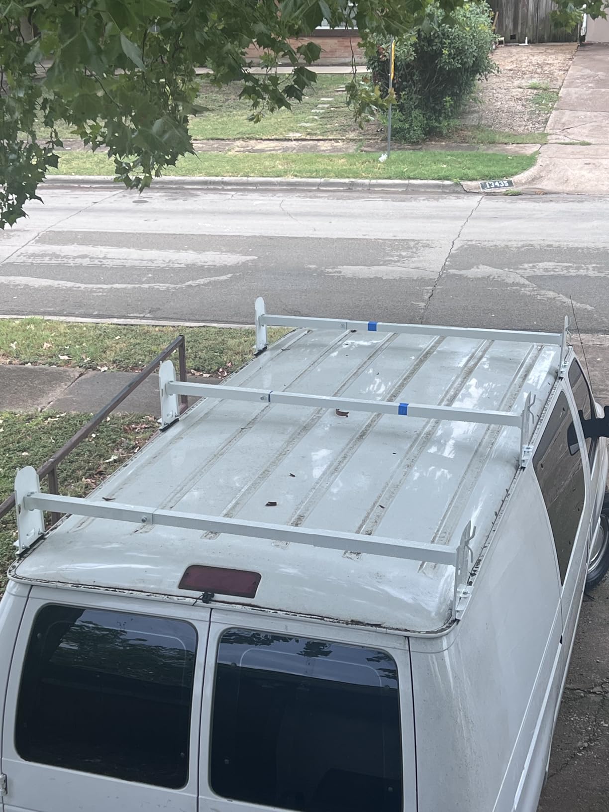 Universal Van Roof Rack 3 Bar Set, White Van Roof Ladder Rack customer photo 1
