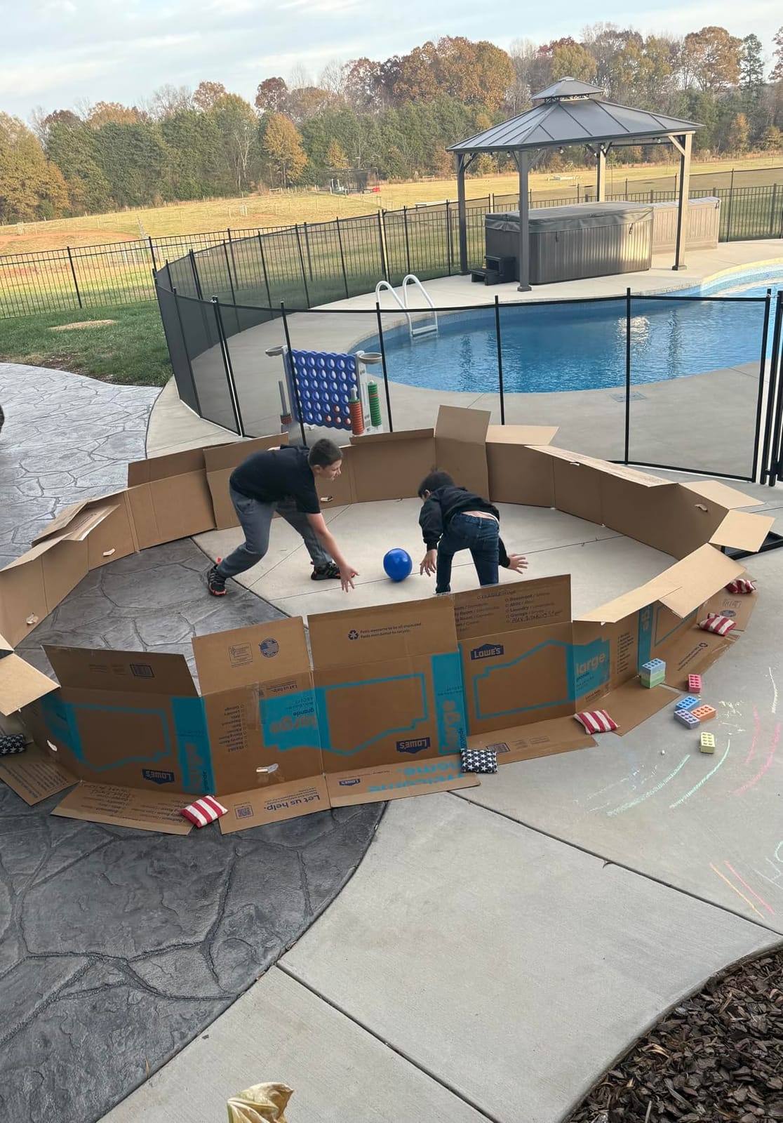 15FT Inflatable Gaga Ball Pit with Built-in Blower, Portable Gaga Ball Pit for Indoor & Outdoor Gaga Ball Activities, Sport Games for Backyard, Park customer photo 2