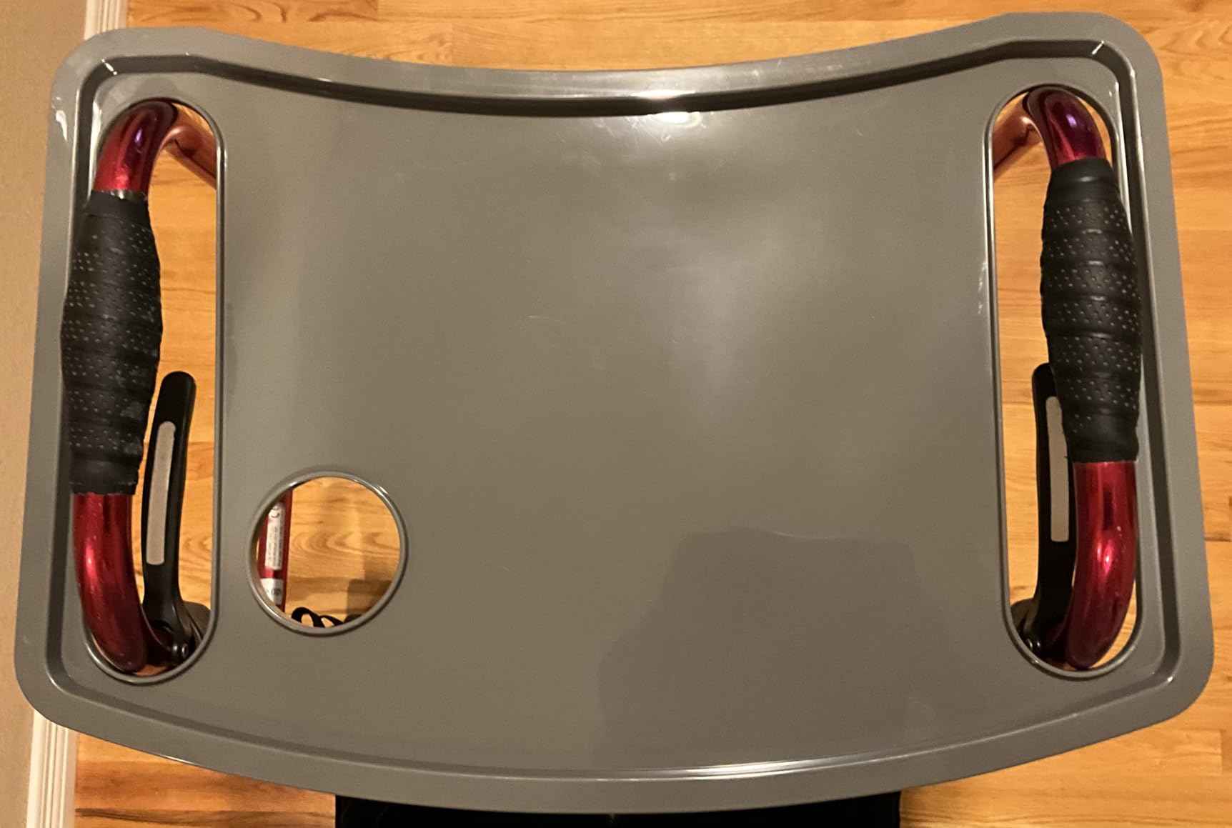 StrongArm Walker Tray with Cup Holder, Tray for Folding Walkers, Food Tray, Walker Accessories, Tray Table for Standard Adult Walkers (Gray) customer photo 2
