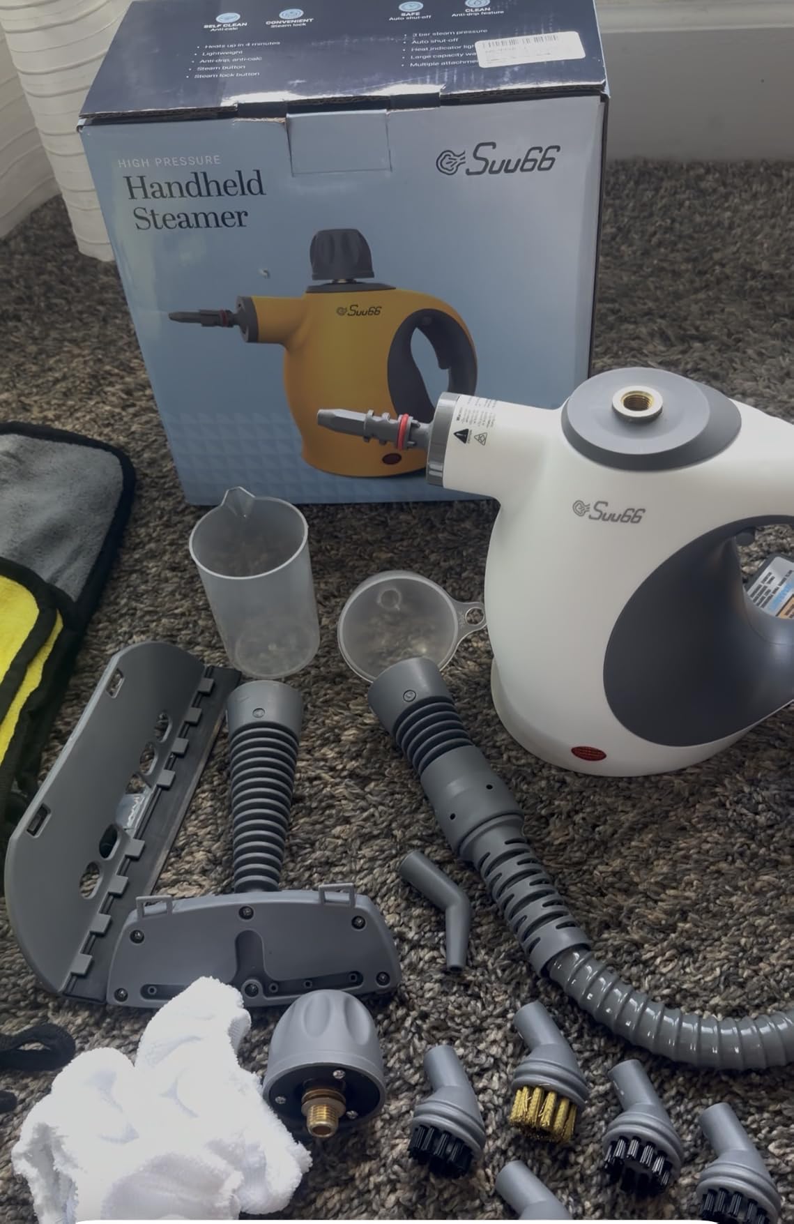 Suu66 Handheld Steam Cleaner, 500mL Tank, Deep Cleaning & 19PCS Accessories customer photo 1