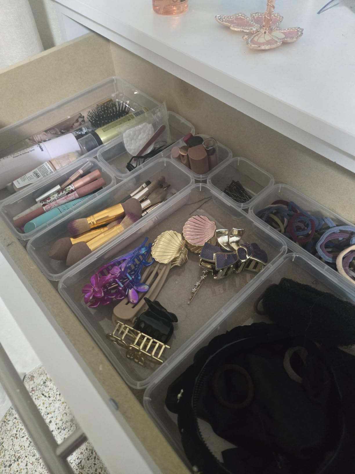 A-LuGei 【Military Grade】 Drawer Organizer for Vanity Bathroom Makeup Desk customer photo 1