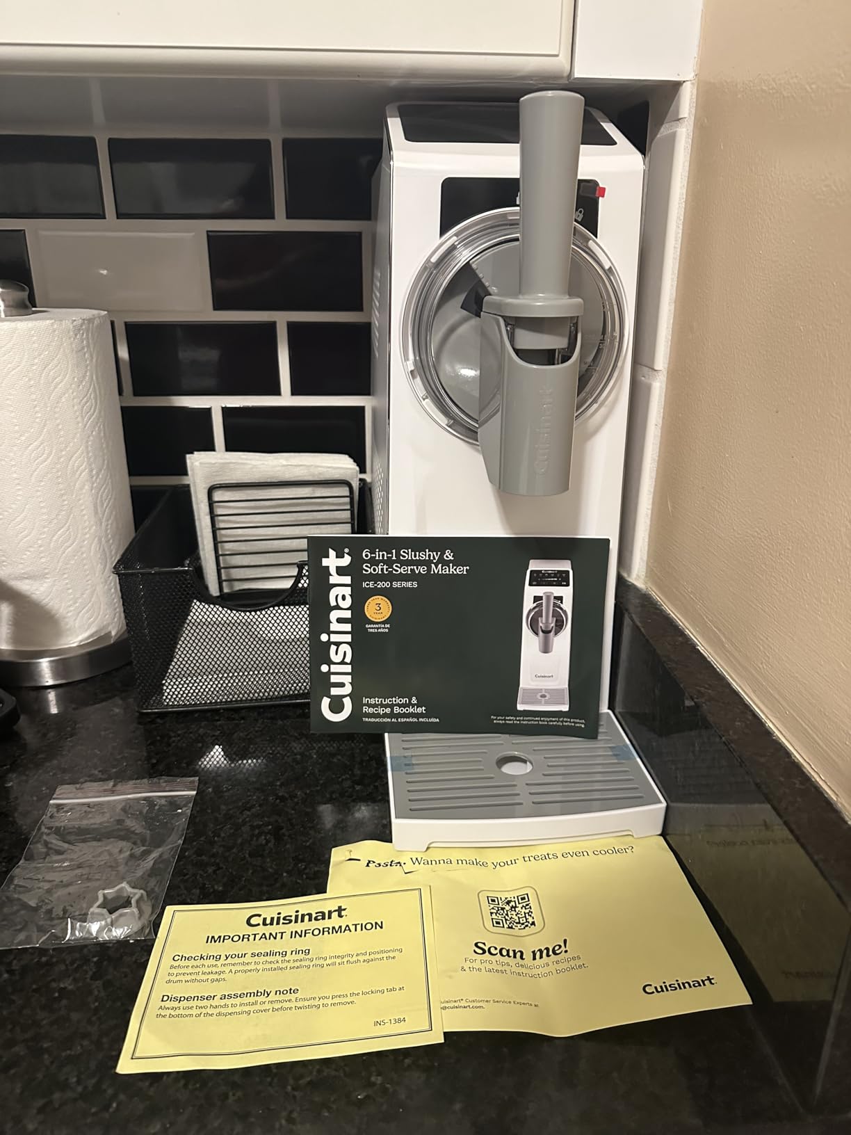 Cuisinart 6-in-1 Slushy & Soft-Serve Maker, Ice Cream Maker Machine Makes Soft-Serve Ice Cream, Slushies, Sorbet and More, Quick-Freeze Chill Technology Maintains Perfect Temperature, ICE-200 customer photo 1