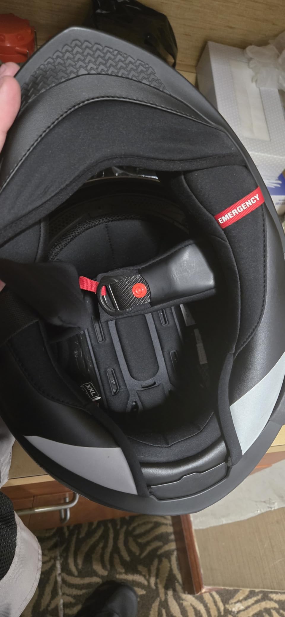 ScorpionEXO T520 Full Face Touring Motorcycle Helmet with Bluetooth Ready Speaker Pockets DOT ECE Approved Nama-Shimi (Black/Chameleon - Medium) customer photo 1