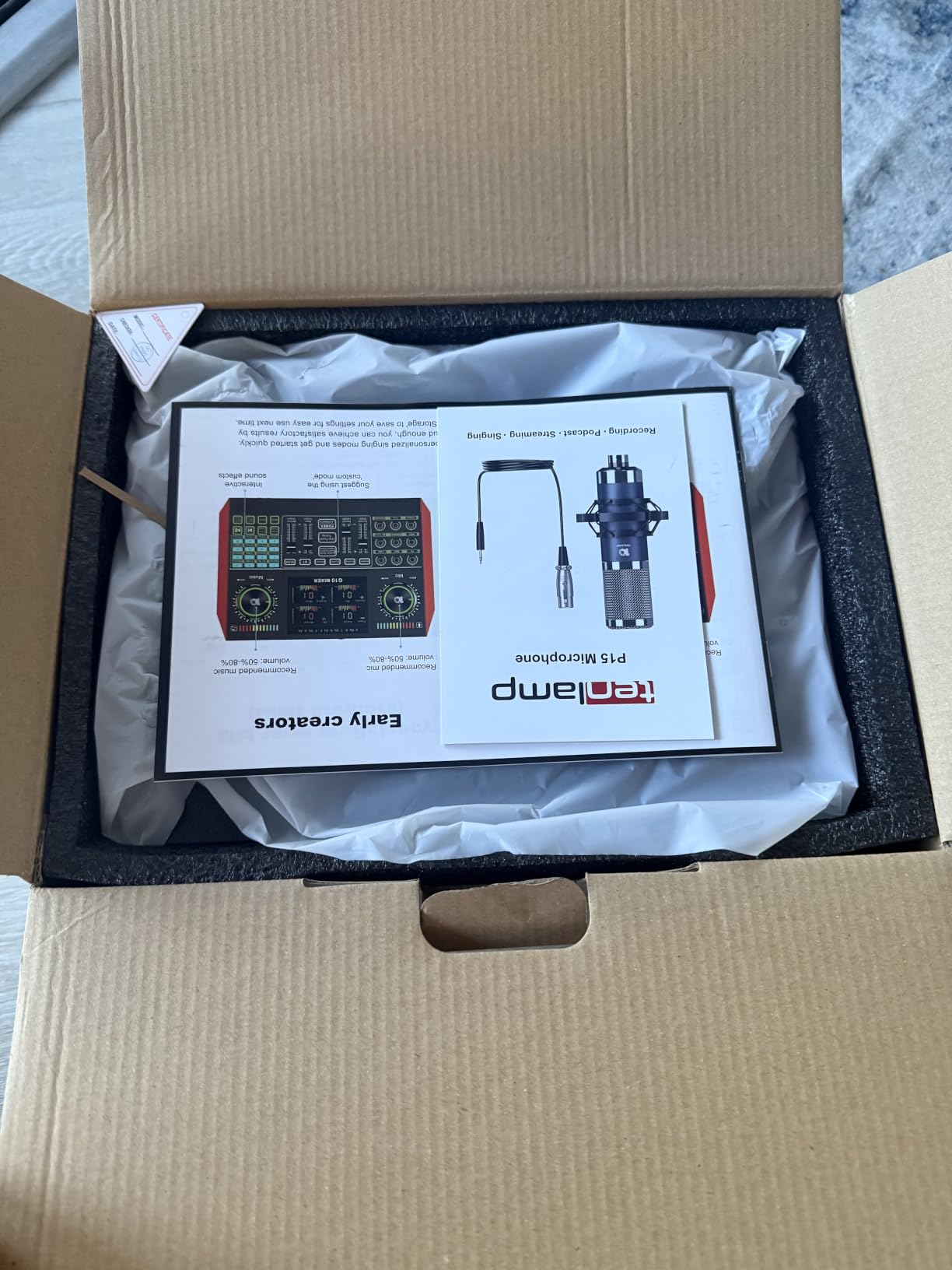 TENLAMP G10 Creator Audio Mixer Bundle with Microphone for Streaming | Studio-quality sound with noise reduction, voice effects, auto-tune and Bluetooth for streaming, podcast and singing customer photo 1