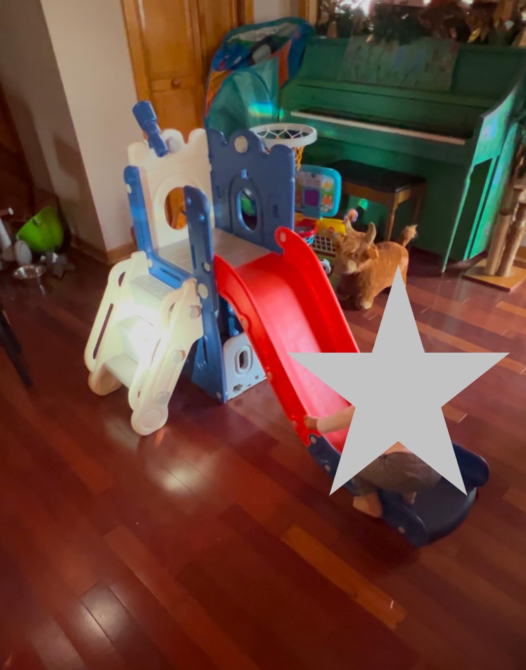 BIERUM 6 in 1 Toddler Slide for Toddlers Aged 1-3 Indoor Playset Blue customer photo 2