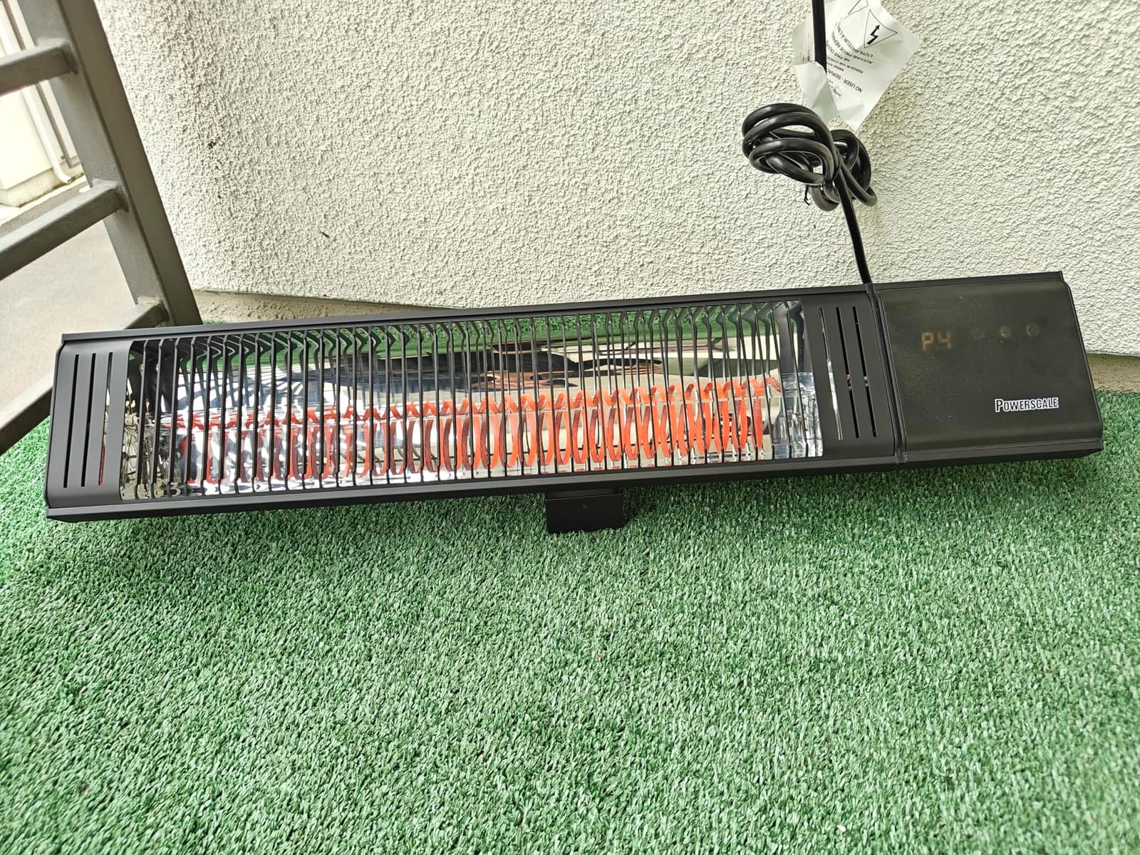 Powerscale 1500W Electric Patio Heater, IP65 Waterproof, Remote, Fast Heating, 4 Heat Levels, 24H Timer & Memory Function, Wall Mounted Indoor/Outdoor Heater for Patio, Garage, Backyard, Black customer photo 2