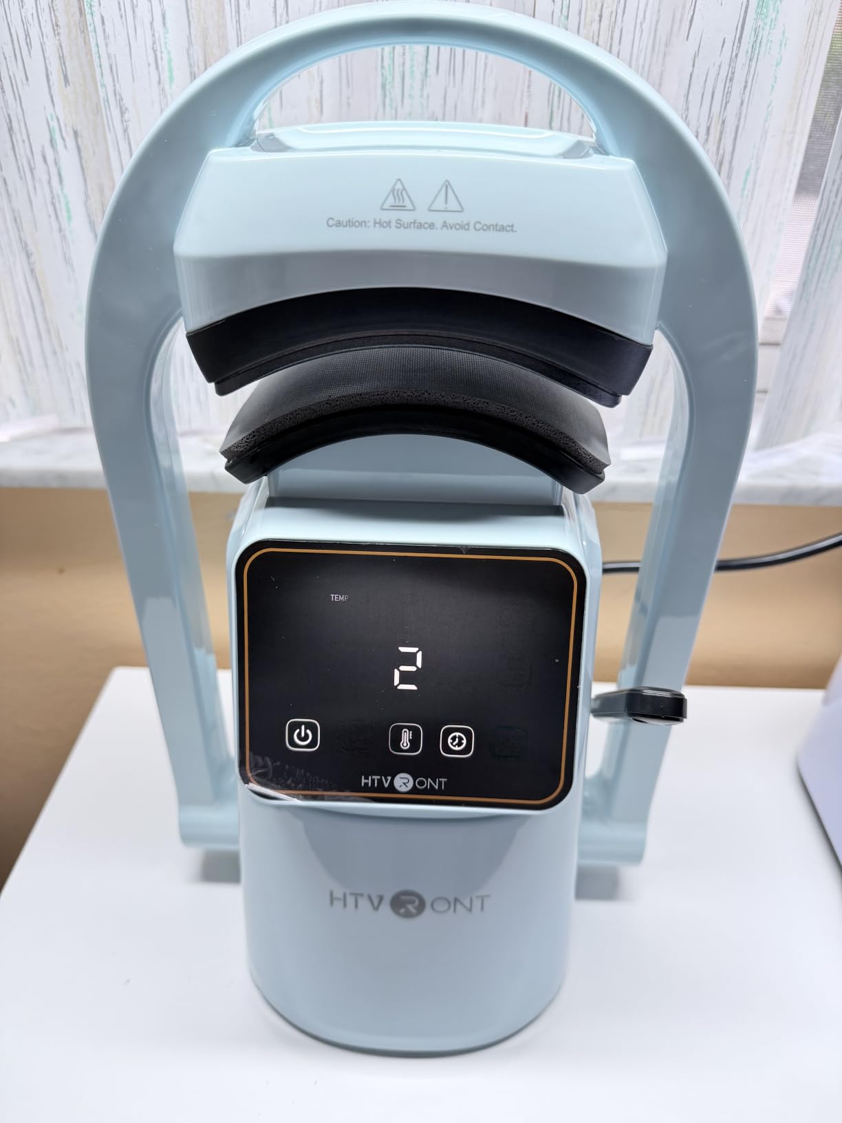HTVRONT Auto Hat Press Machine, Hat Heat Press Machine | Auto Press, Precise Temp & Timer Control, Hat Heat Press for Caps with 2 Platens for DTF Film, Embroidery, Sublimation customer photo 2