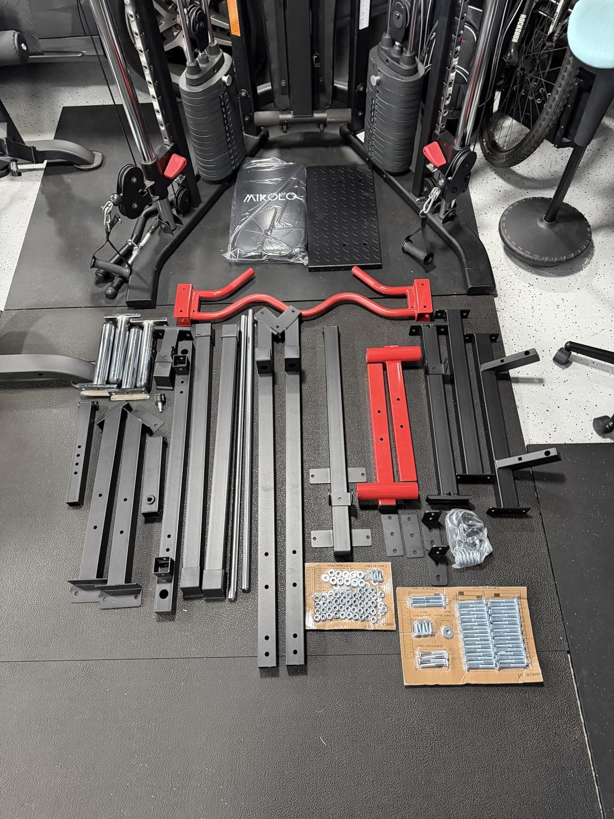 Mikolo Linear Row Machine, Rowing Machine for Home with Plate-Loaded Smith Row, Linear Bearing Back Workout Equipment for Home Gym customer photo 2