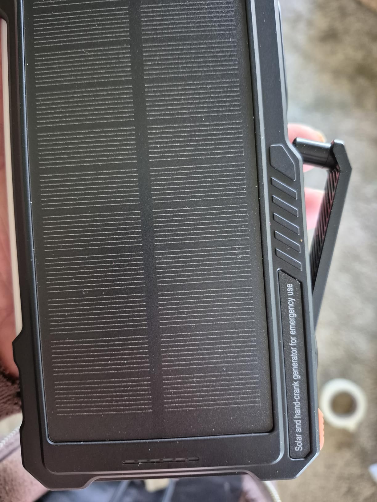 BLAVOR Solar Power Bank with Hand Crank and Built-in 4 Cables 20000mAh customer photo 2