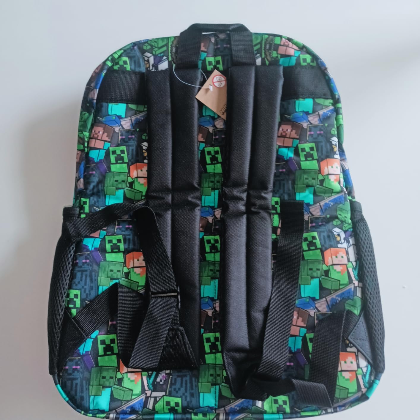 Minecraft Steve & Creeper Multicolour Backpack | Graphic Print Zip-Up Bag for Back to School | Kids Carrying Books | Unisex Kids Merch customer photo 1
