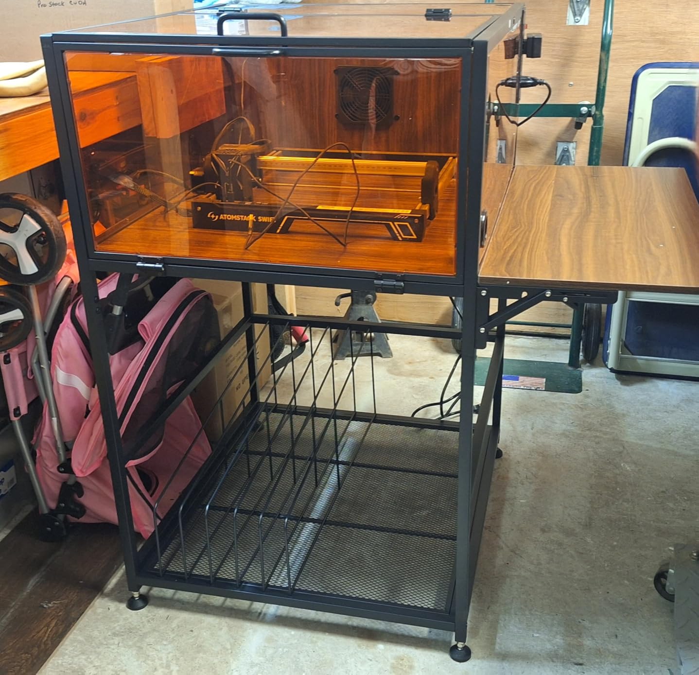 Crafit Laser Engraver Enclosure Cabinet with Exhaust & Light Filtering customer photo 2