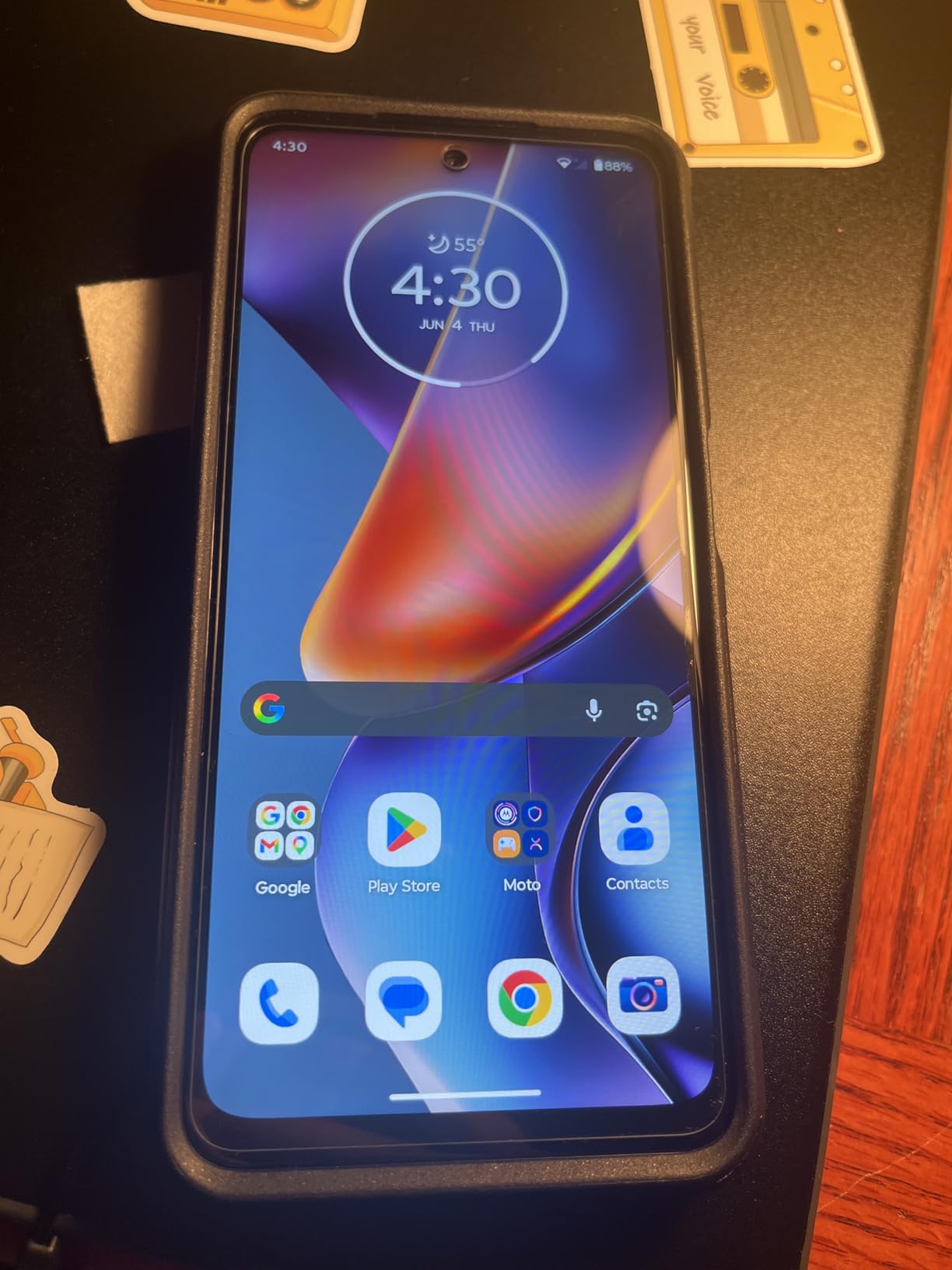 Tracfone Motorola Moto G 2025, 64GB, Saphire Blue (Locked to customer photo 1