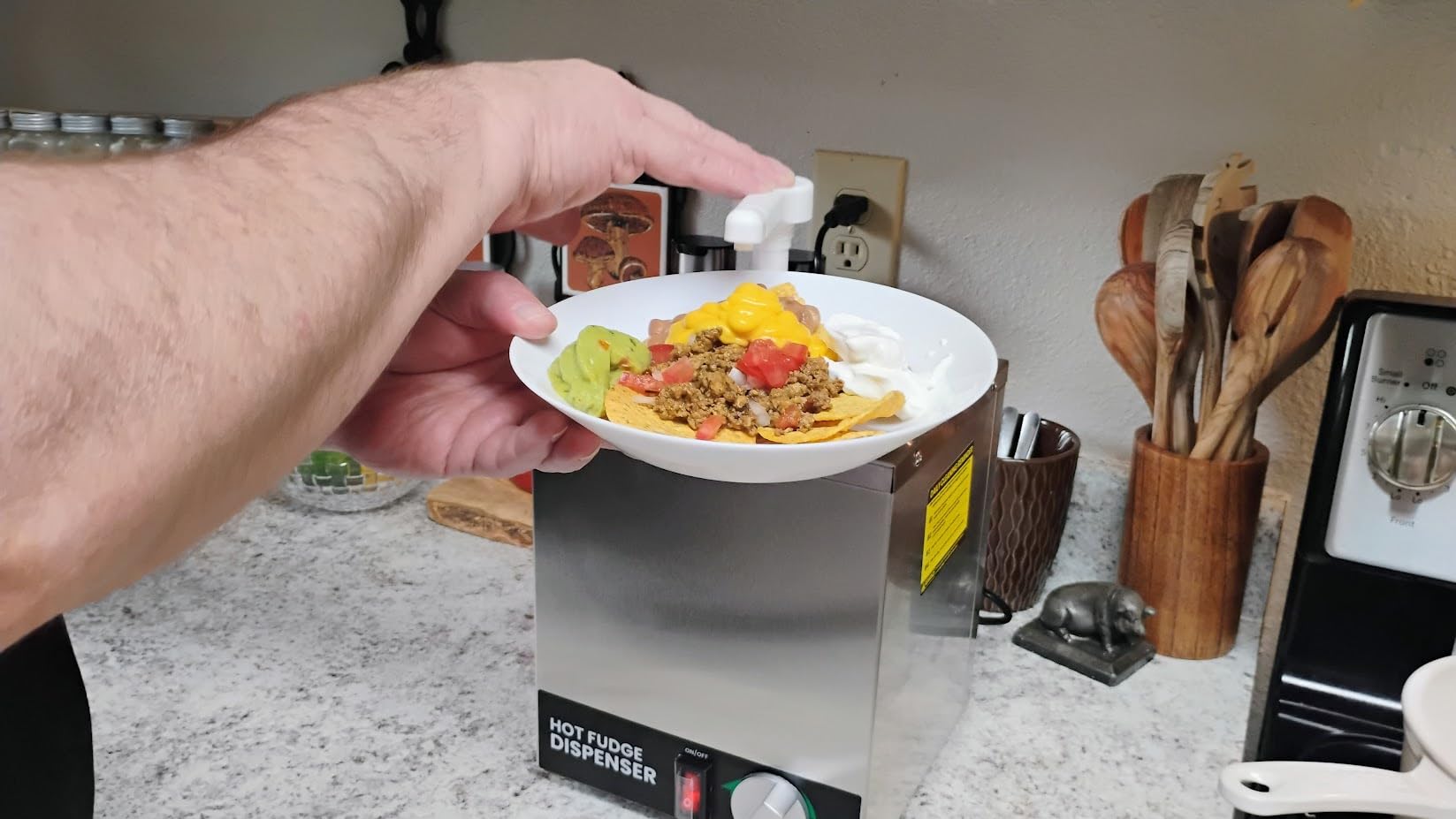 Nacho Cheese Dispenser with Pump - 2.6QT Stainless Steel Cheese Warmer, Hot Fudge Warmer Machine with Temperature Control, Commercial Sauce Dispenser for Hot Milk, Hot Fudge, and Caramel customer photo 2