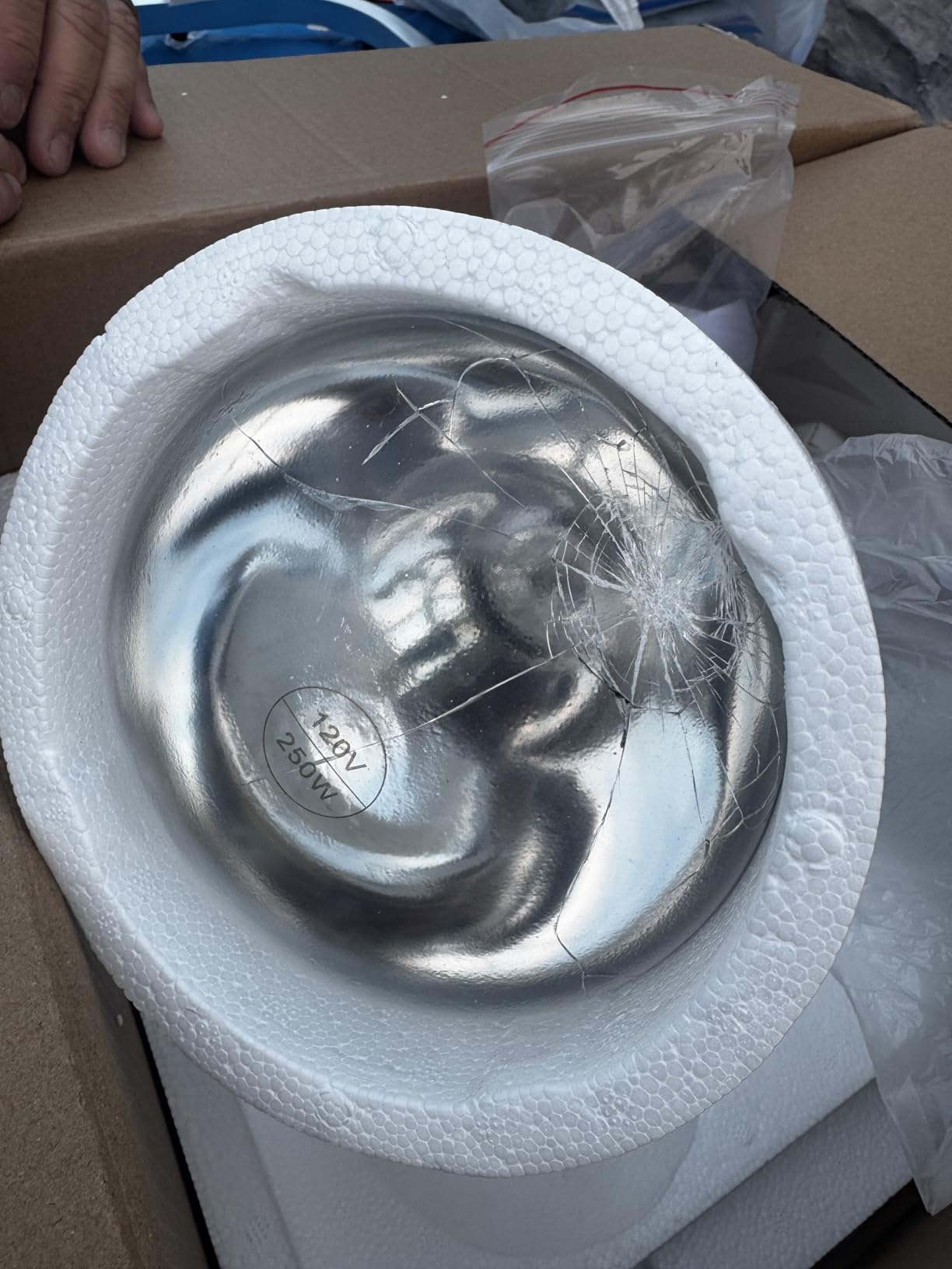 SYBO Commercial Grade Food Heat Lamp, Electric 2-Bulb Heating Lamp Warmer for Food with Adjustable Stand, 500W, Silver customer photo 2